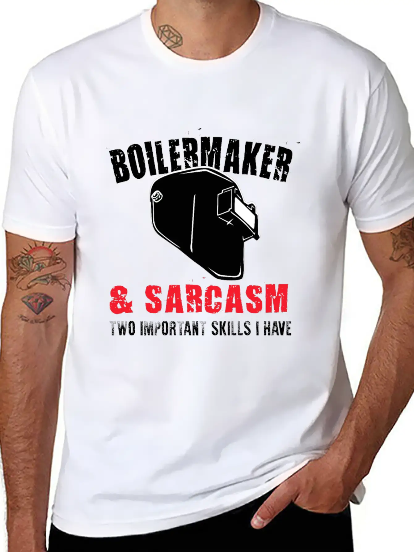 Boilermaker And Sarcasm Two Important Skills I Hav Essential Unisex Summer Tee – Soft Cotton Casual Fit