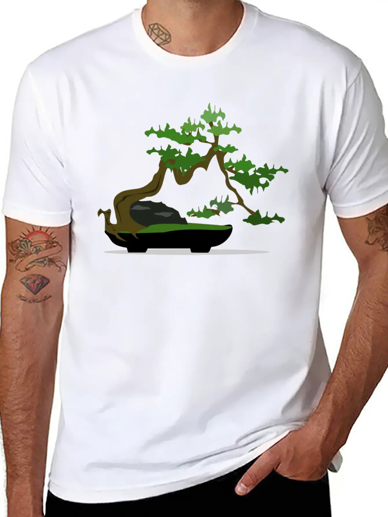 Bonsai05 Remix 246921 Basic Graphic T-Shirt – Daily Comfort In Soft Cotton
