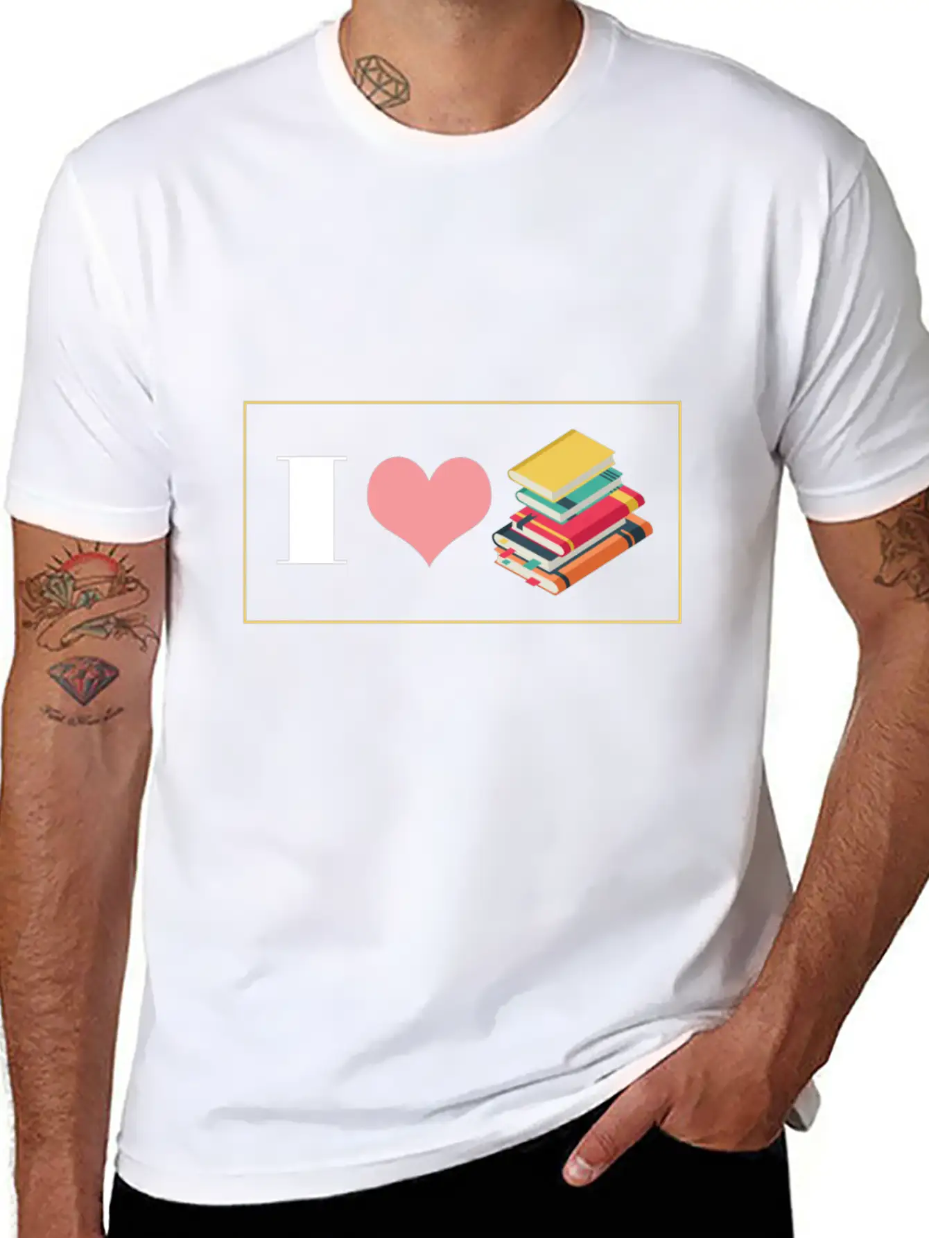 Bookworm I Love Books Reading English Grammar Lite Stylish Everyday T-Shirt – Unisex Basic Cotton Tee