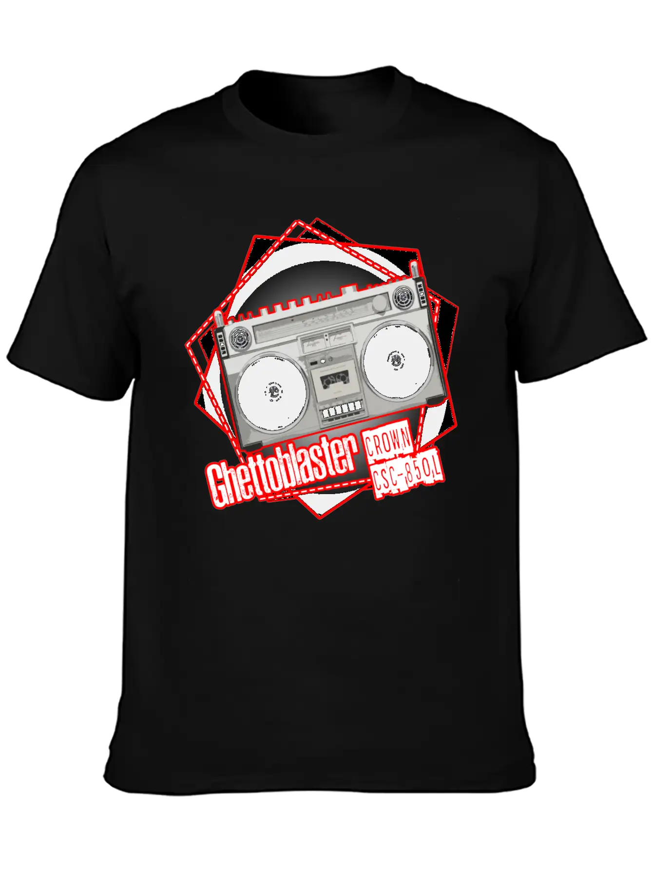 Boombox Crown CSC 850L Pentagon Ghettoblaster Stylish Everyday T-Shirt – Unisex Basic Cotton Tee