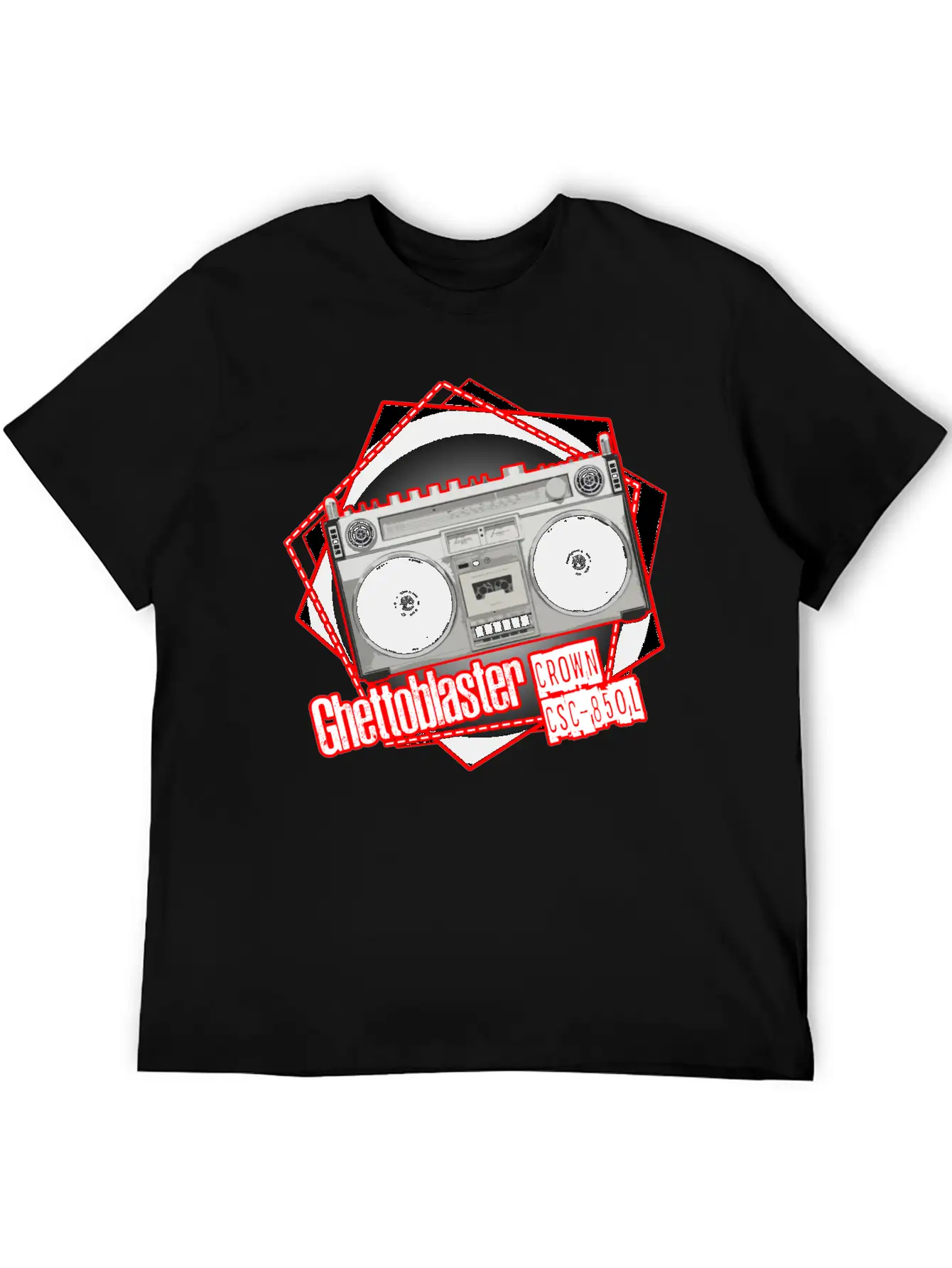 Boombox Crown CSC 850L Pentagon Ghettoblaster Stylish Everyday T-Shirt – Unisex Basic Cotton Tee