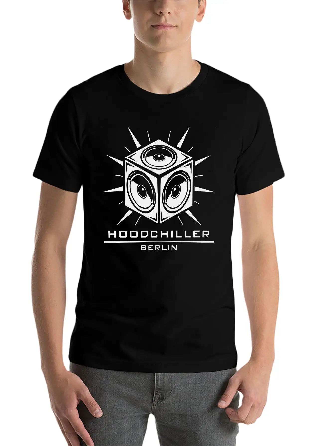 Boombox Hood Chiller Berlin Unisex Short Sleeve Soft Cotton T-Shirt – Casual Everyday Wear