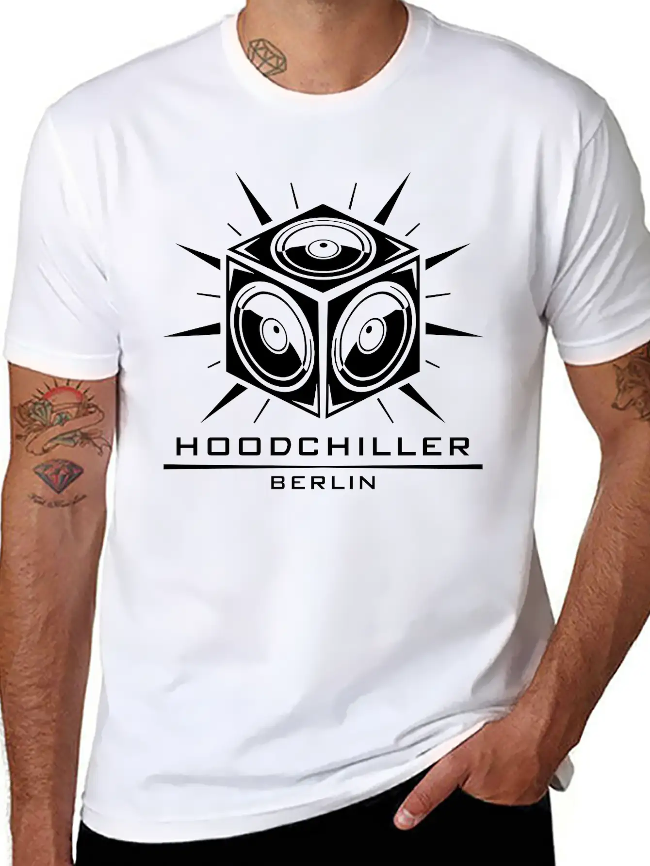 Boombox Hood Chiller Berlin Unisex Short Sleeve Soft Cotton T-Shirt – Casual Everyday Wear