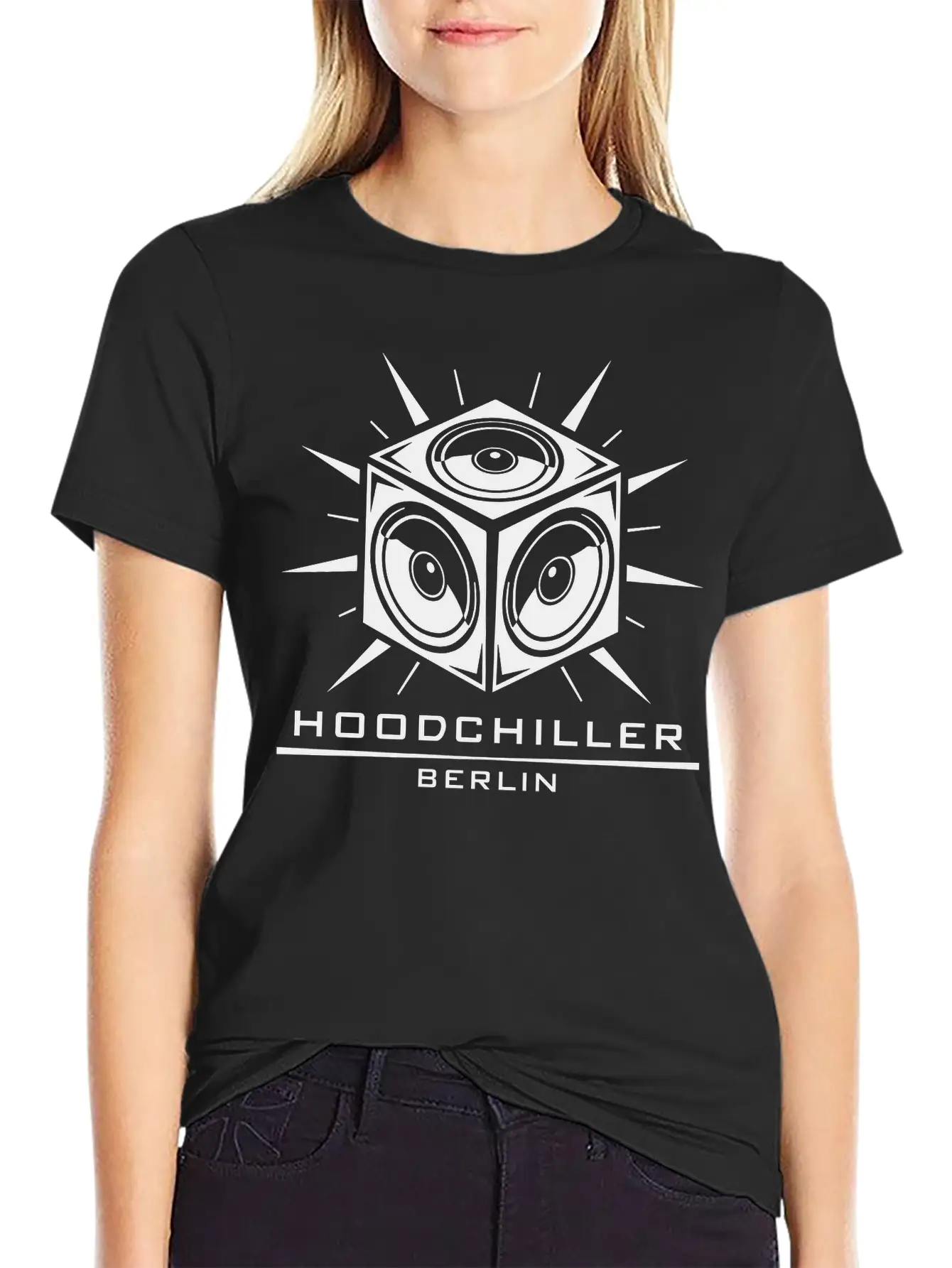 Boombox Hood Chiller Berlin Unisex Short Sleeve Soft Cotton T-Shirt – Casual Everyday Wear