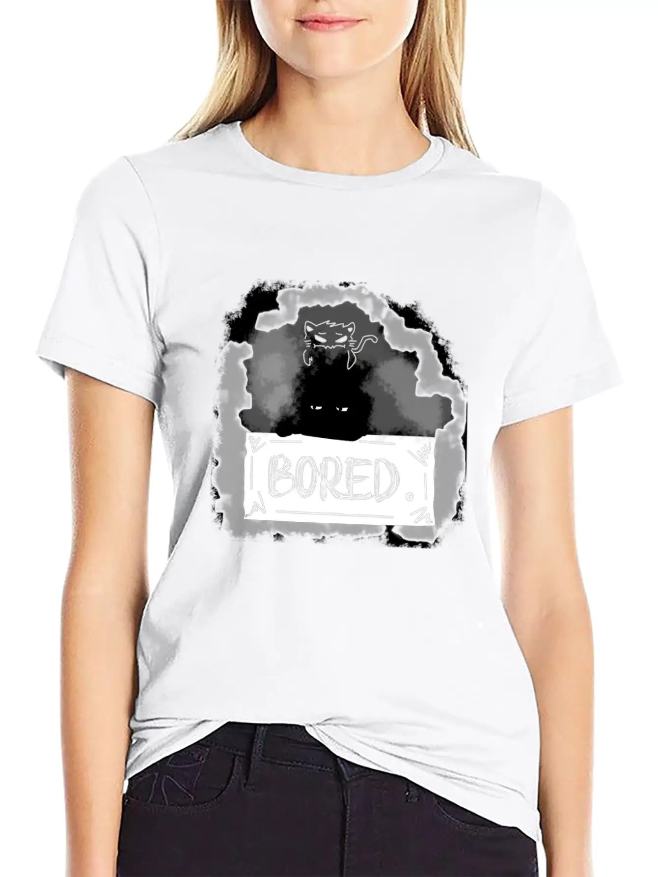 Bored Shadow Stylish Everyday T-Shirt – Unisex Basic Cotton Tee