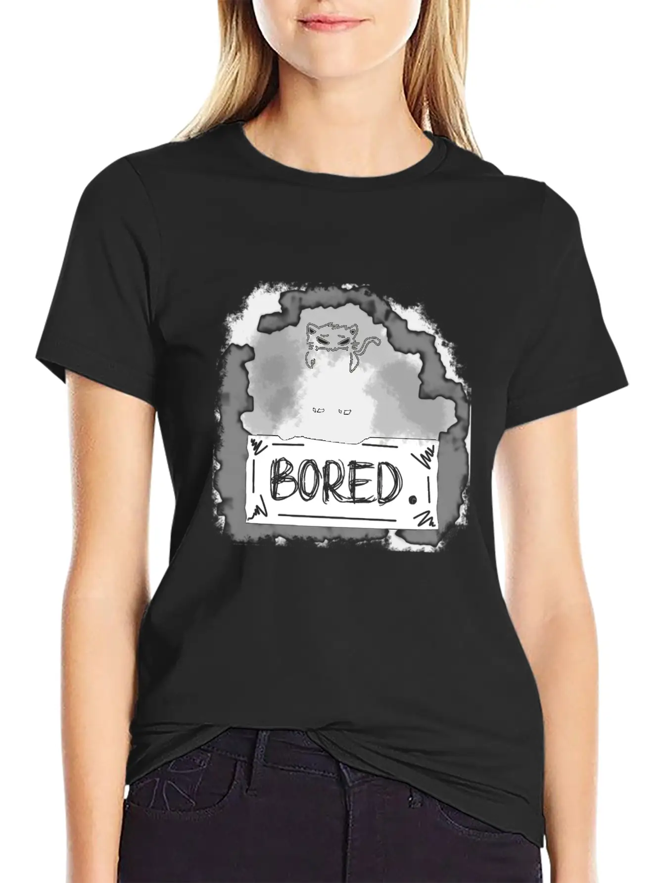 Bored Shadow Stylish Everyday T-Shirt – Unisex Basic Cotton Tee