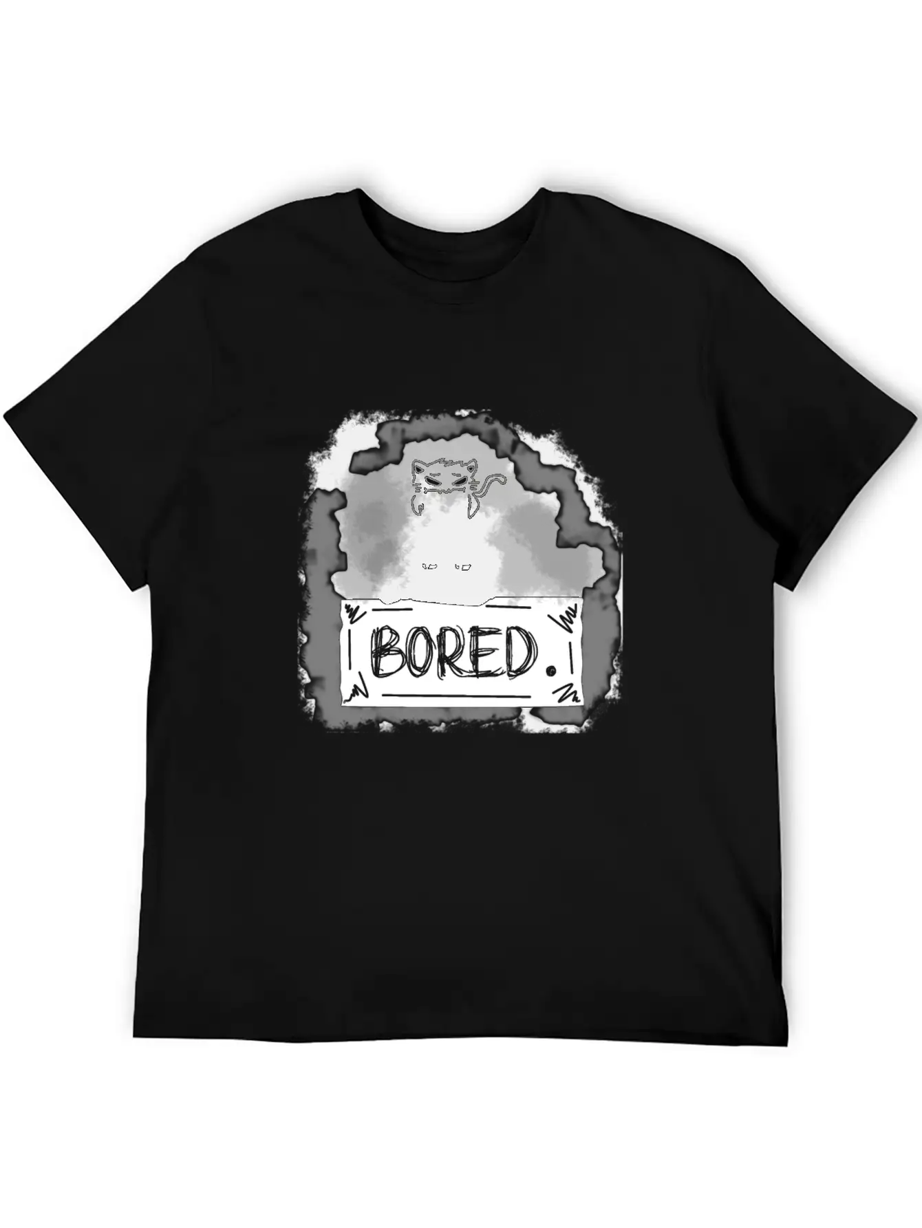 Bored Shadow Stylish Everyday T-Shirt – Unisex Basic Cotton Tee