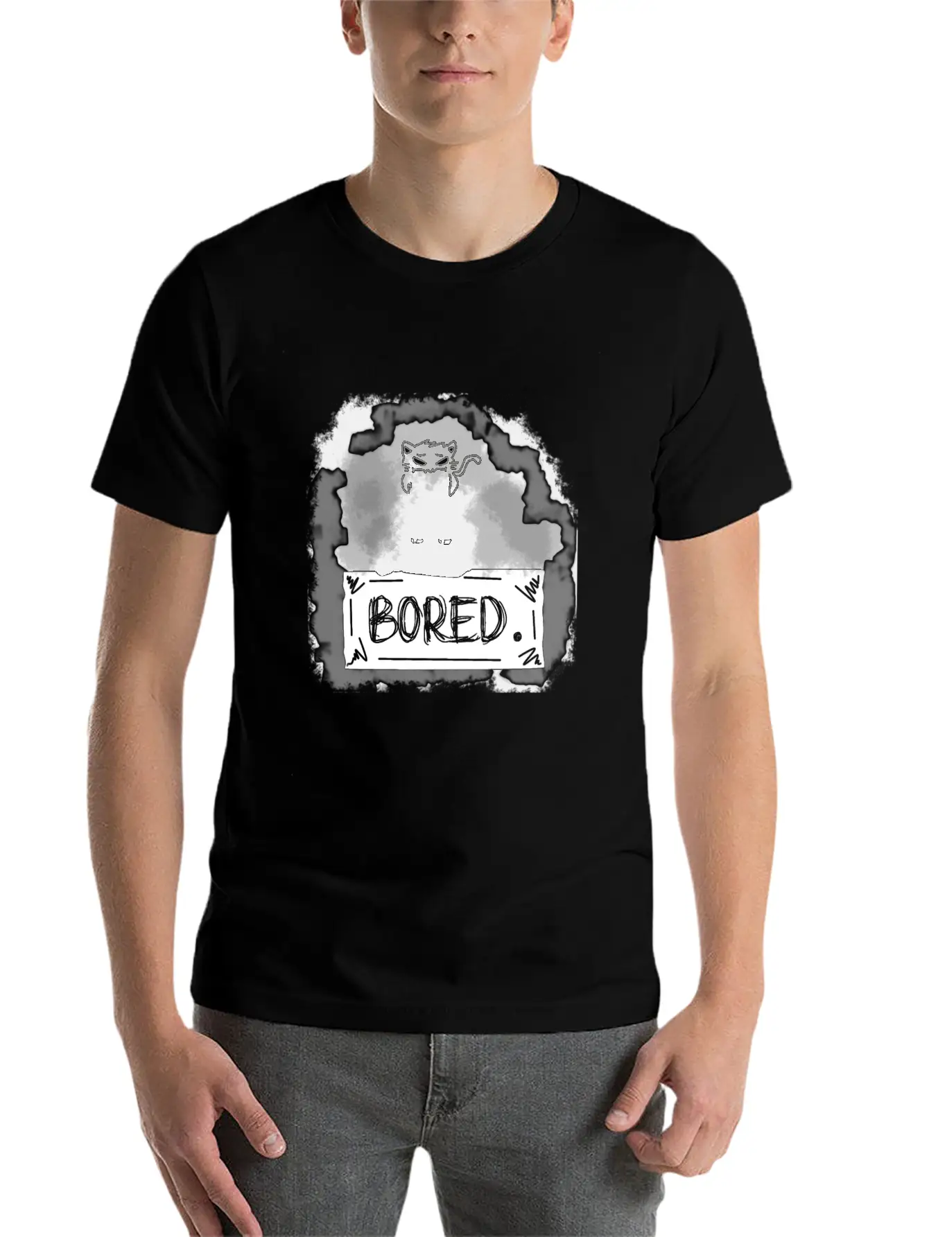 Bored Shadow Stylish Everyday T-Shirt – Unisex Basic Cotton Tee