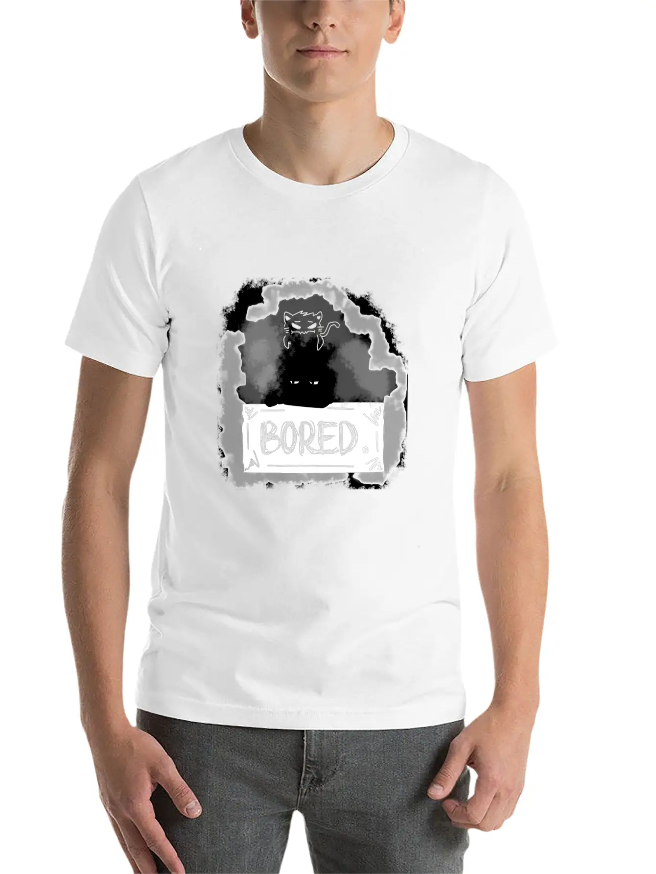 Bored Shadow Stylish Everyday T-Shirt – Unisex Basic Cotton Tee