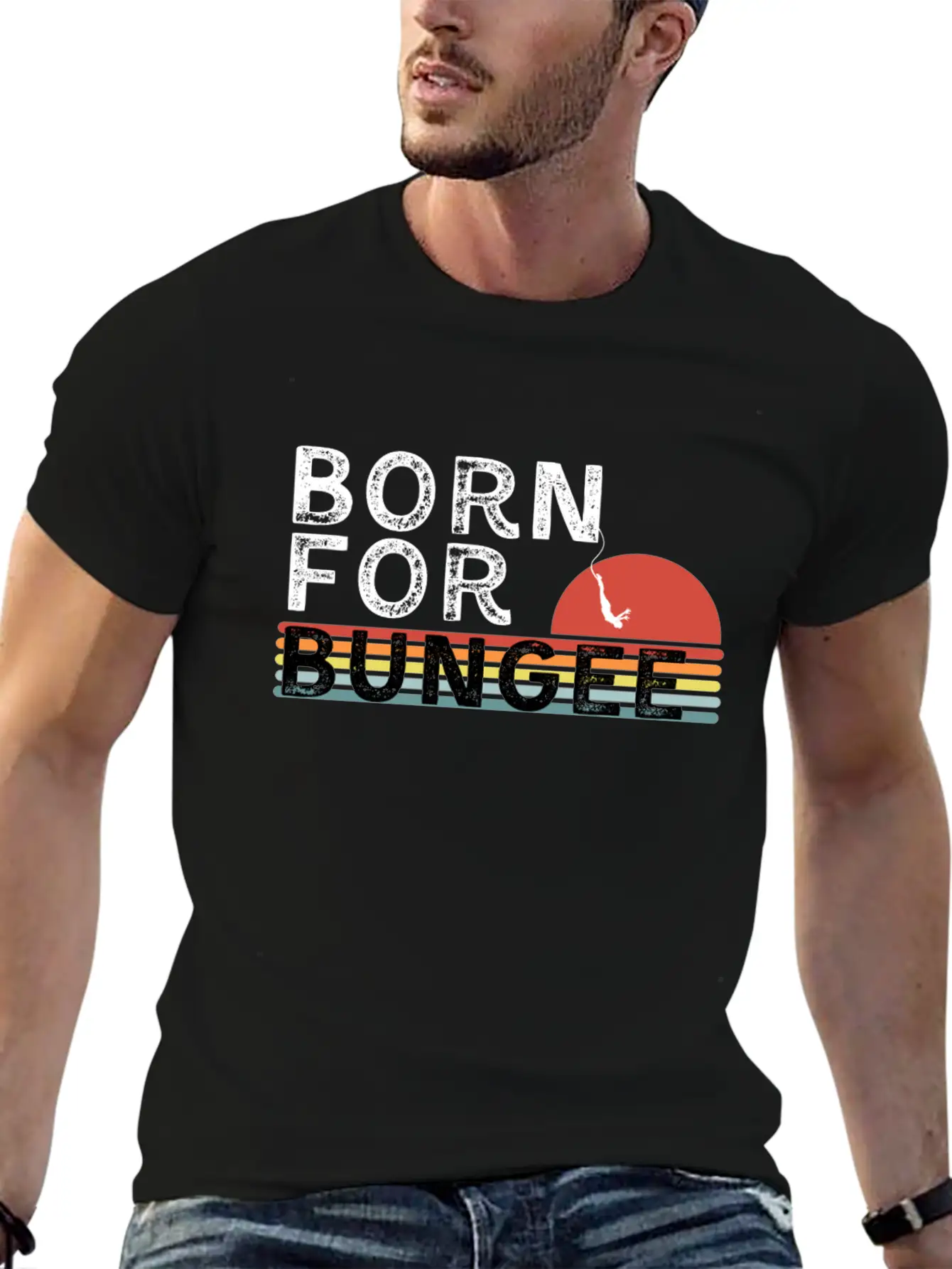 Born For Bungee - Bungee Jumping T-Shirt Essential Unisex Summer Tee – Soft Cotton Casual Fit