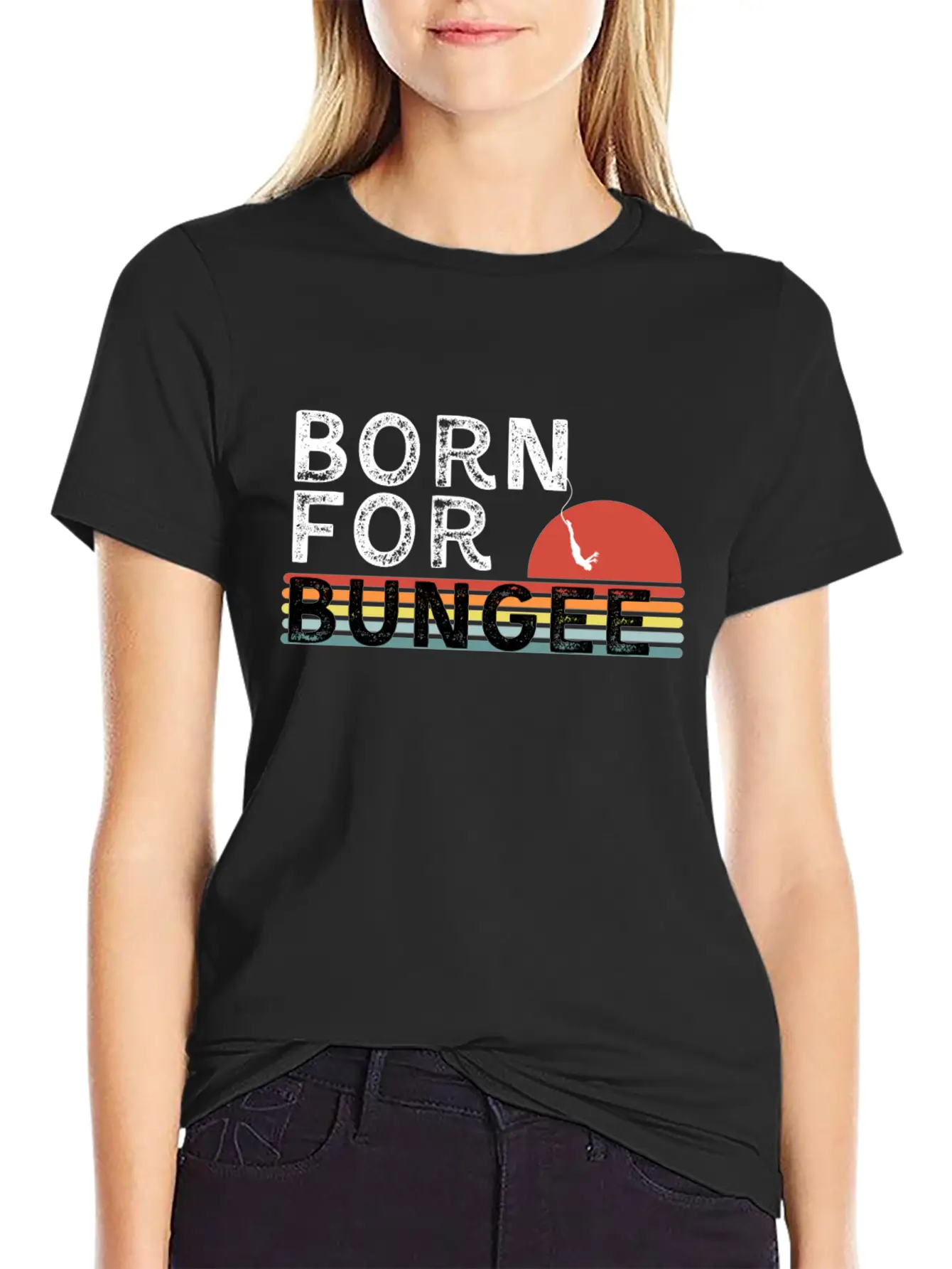 Born For Bungee - Bungee Jumping T-Shirt Essential Unisex Summer Tee – Soft Cotton Casual Fit
