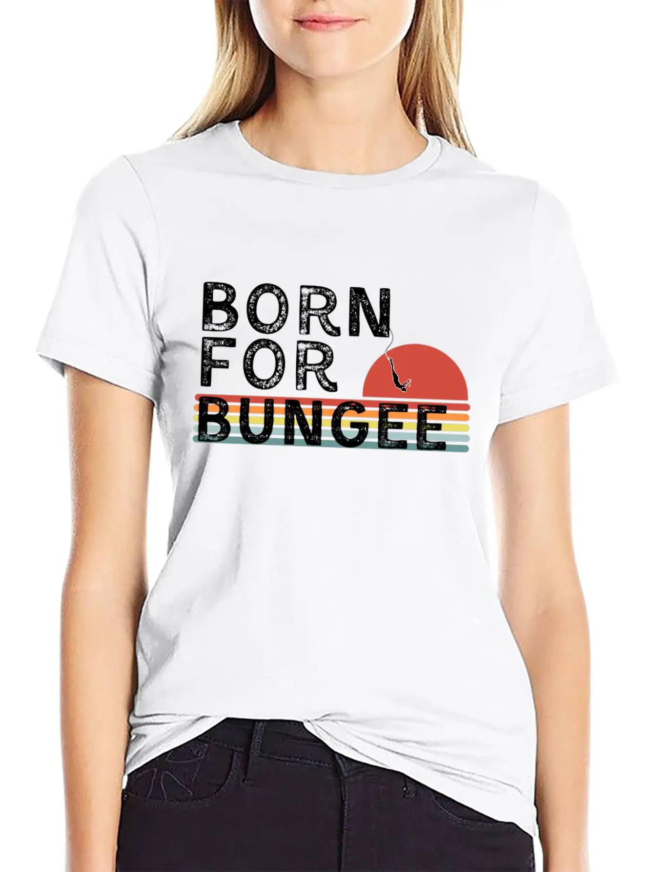 Born For Bungee - Bungee Jumping T-Shirt Essential Unisex Summer Tee – Soft Cotton Casual Fit