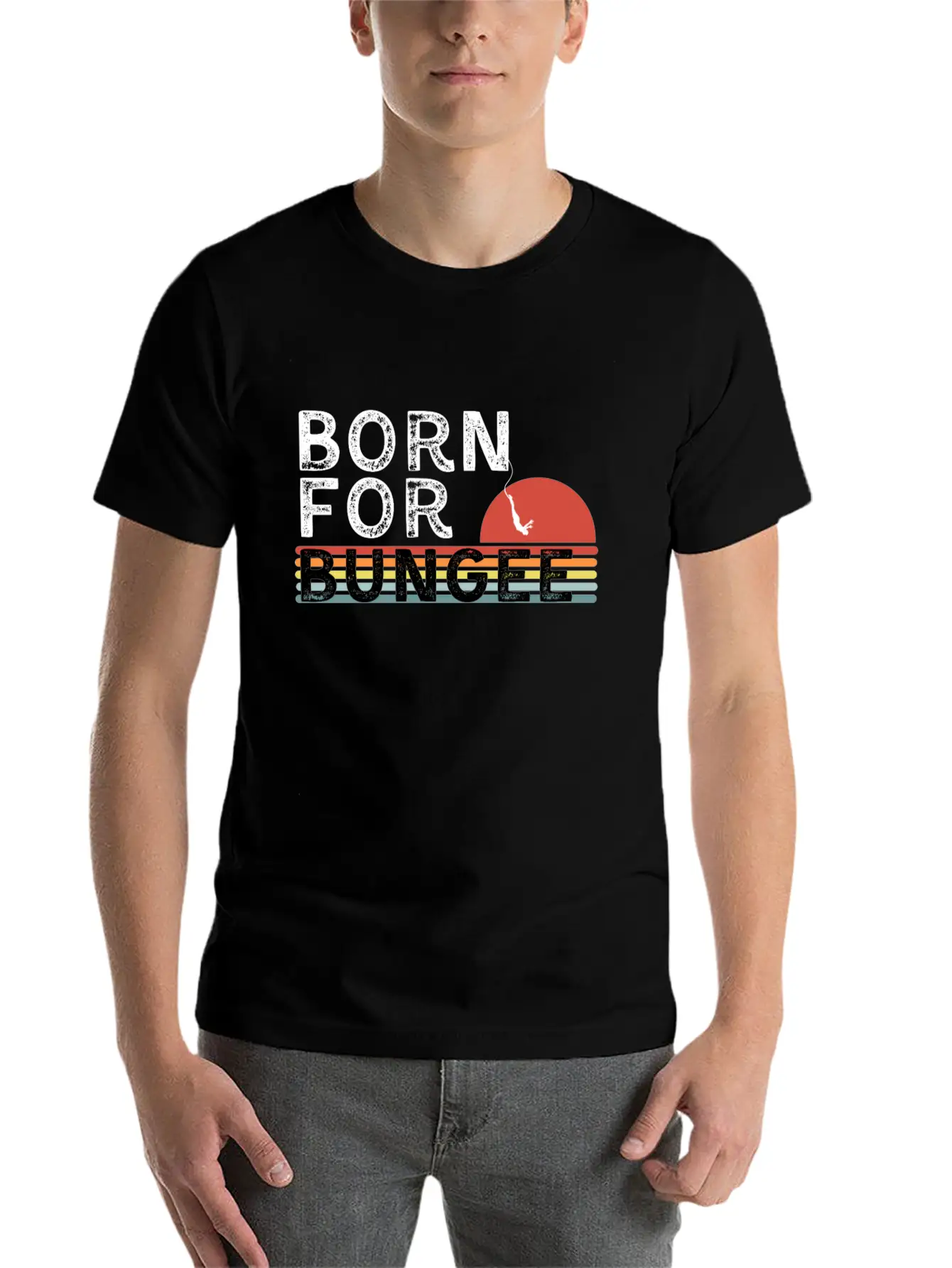 Born For Bungee - Bungee Jumping T-Shirt Essential Unisex Summer Tee – Soft Cotton Casual Fit