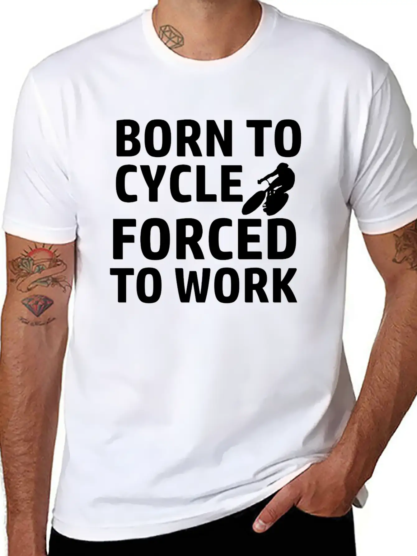 BORN TO CYCLE Timeless Short Sleeve Tee – Comfy And Minimalist Design