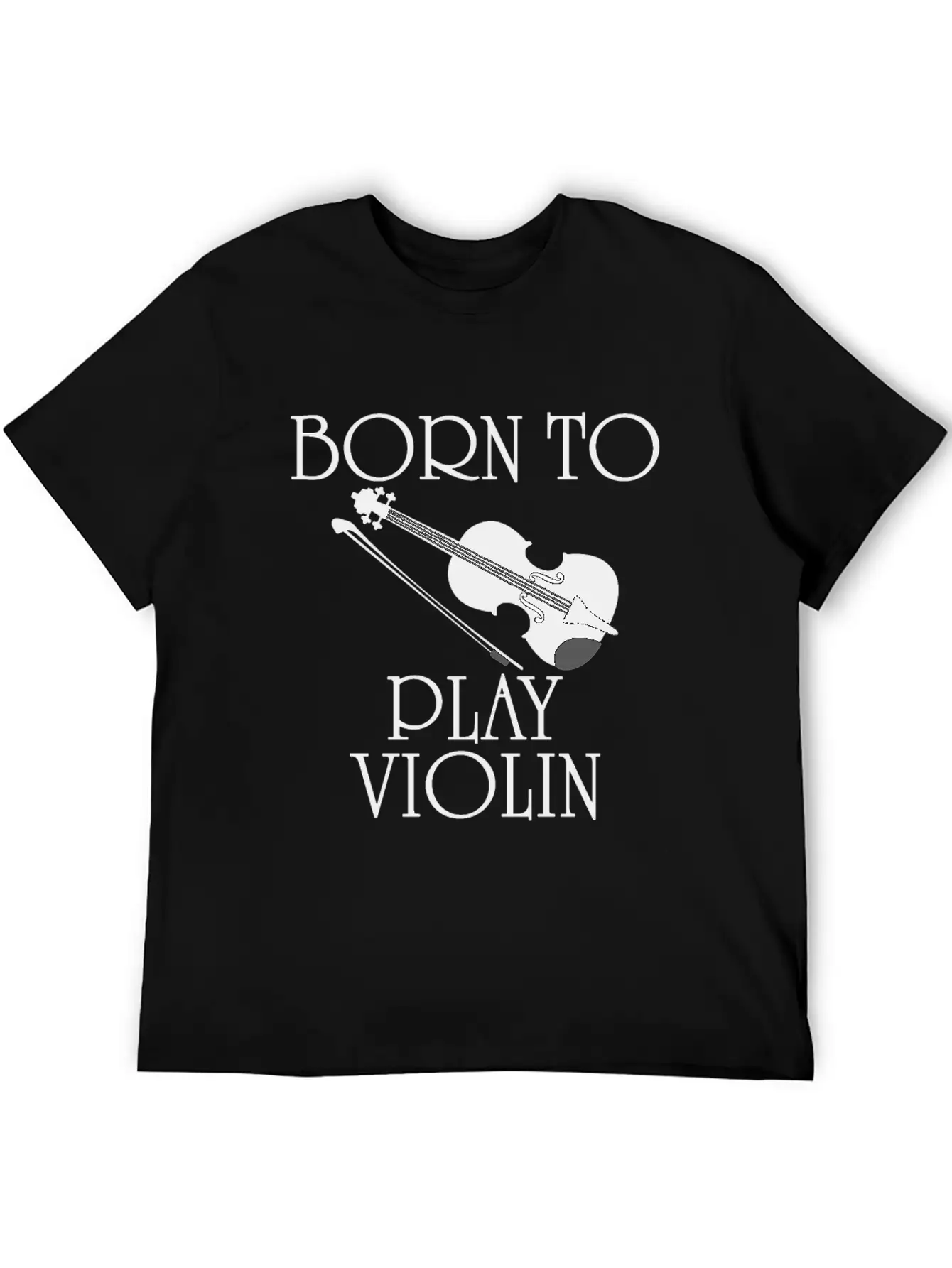 Born To Play Violin Unisex Short Sleeve Soft Cotton T-Shirt – Casual Everyday Wear