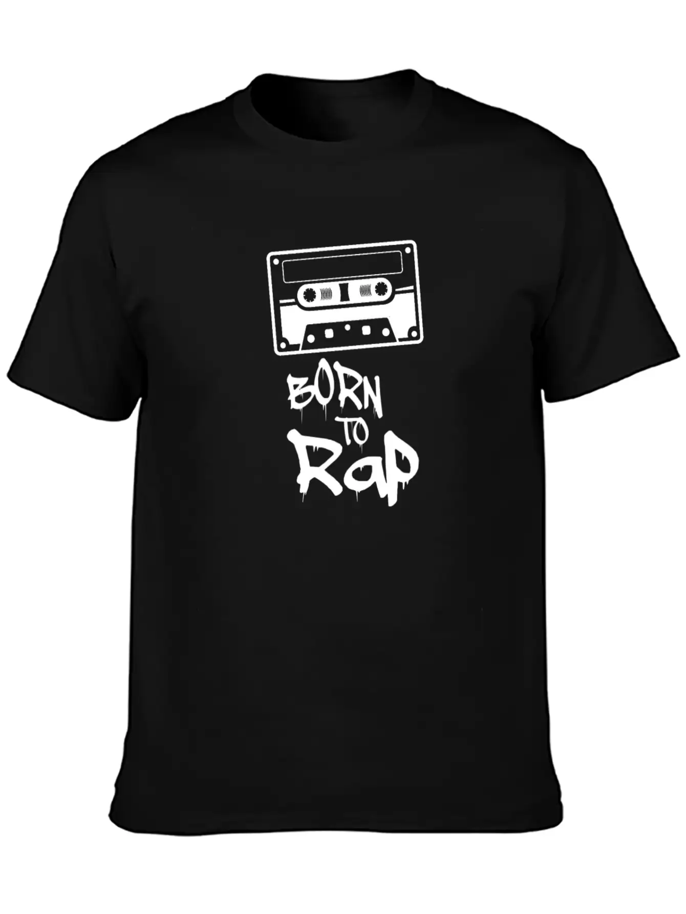 Born To Rap - Rapper Musik Unisex Short Sleeve Soft Cotton T-Shirt – Casual Everyday Wear