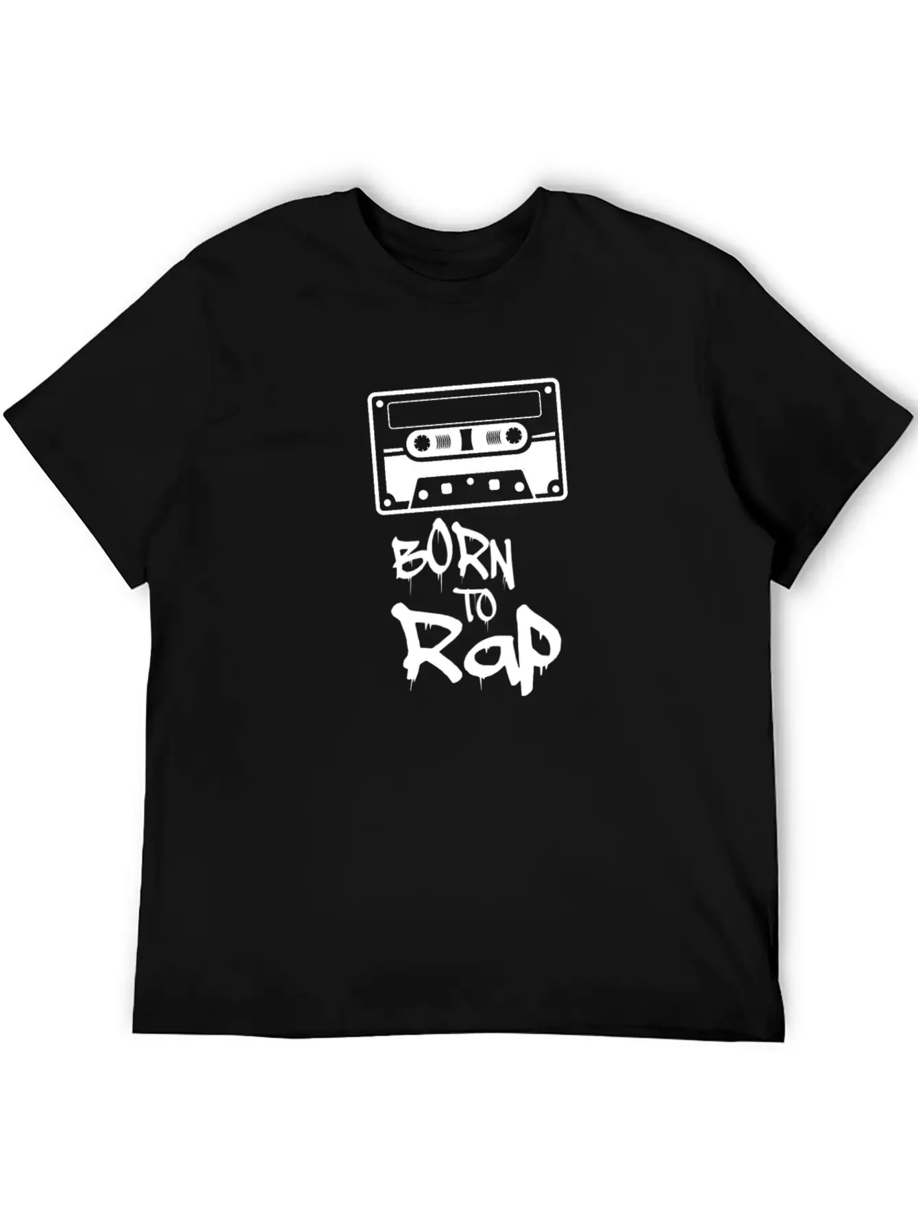 Born To Rap - Rapper Musik Unisex Short Sleeve Soft Cotton T-Shirt – Casual Everyday Wear