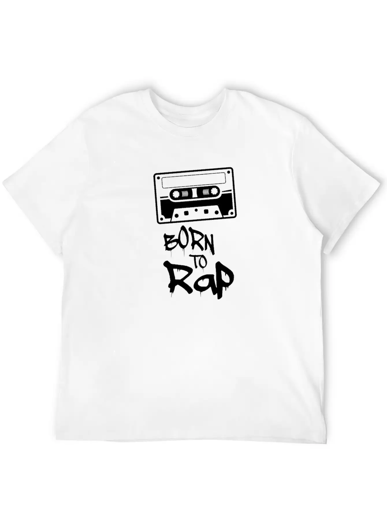 Born To Rap - Rapper Musik Unisex Short Sleeve Soft Cotton T-Shirt – Casual Everyday Wear