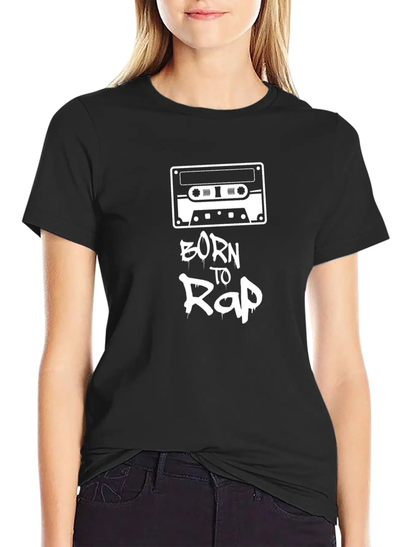 Born To Rap - Rapper Musik Unisex Short Sleeve Soft Cotton T-Shirt – Casual Everyday Wear