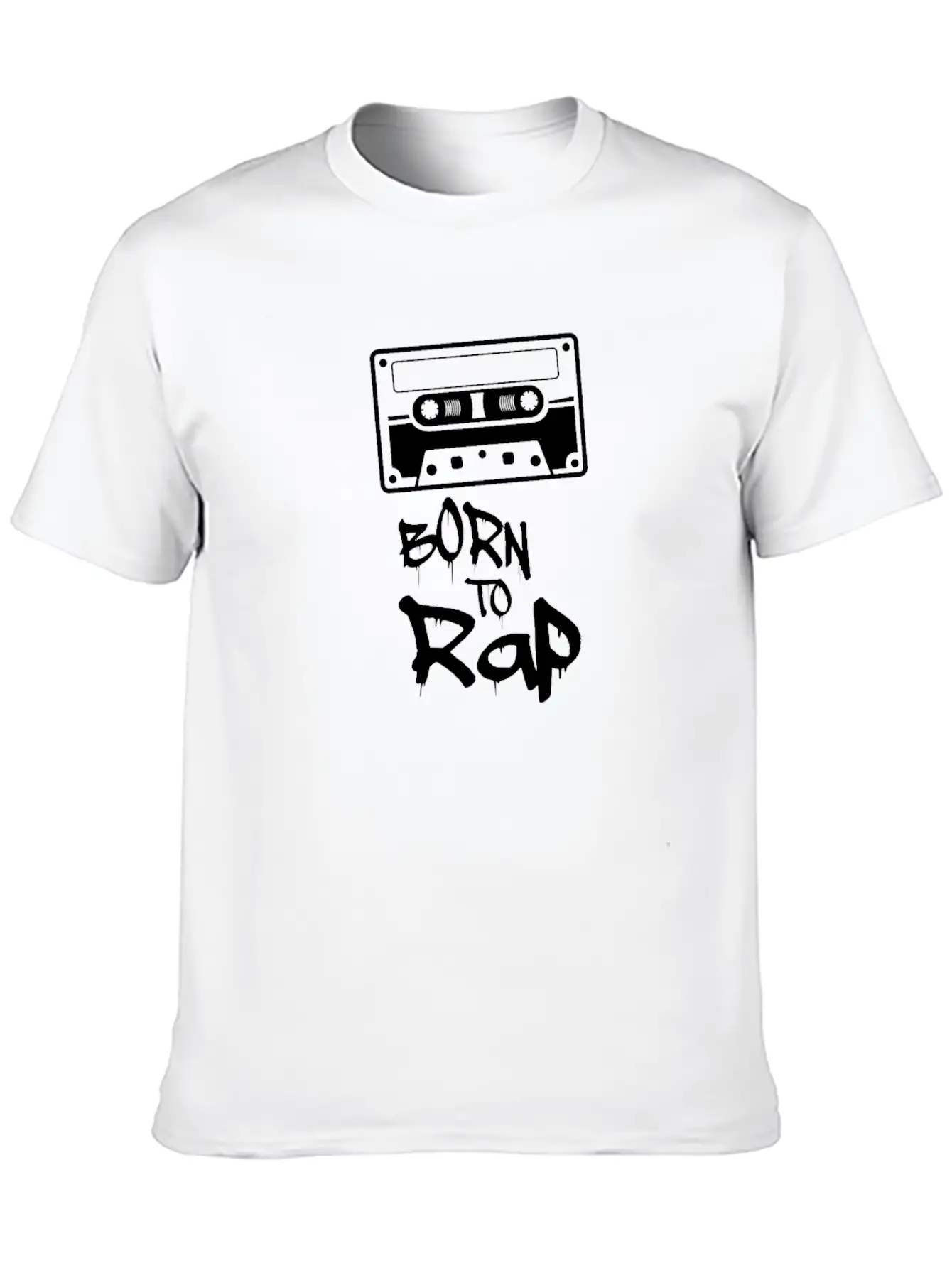 Born To Rap - Rapper Musik Unisex Short Sleeve Soft Cotton T-Shirt – Casual Everyday Wear