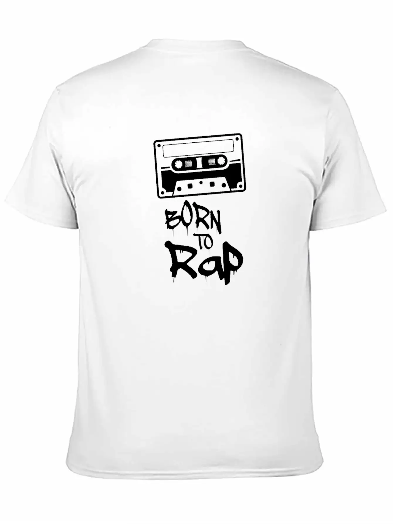 Born To Rap - Rapper Musik Unisex Short Sleeve Soft Cotton T-Shirt – Casual Everyday Wear