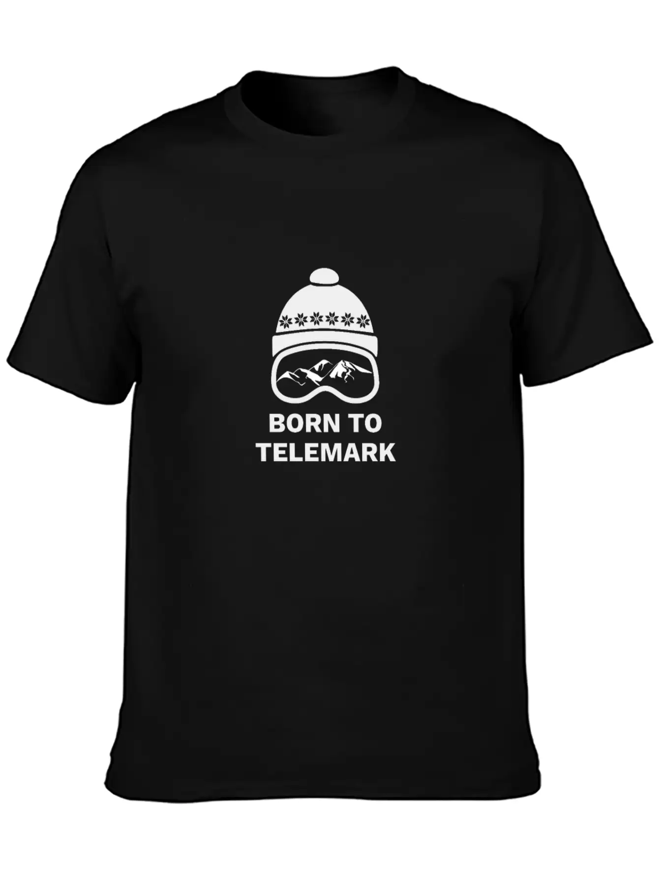 Born To Telemark Skiing Free Heel Ski Touring Fun Essential Unisex Summer Tee – Soft Cotton Casual Fit