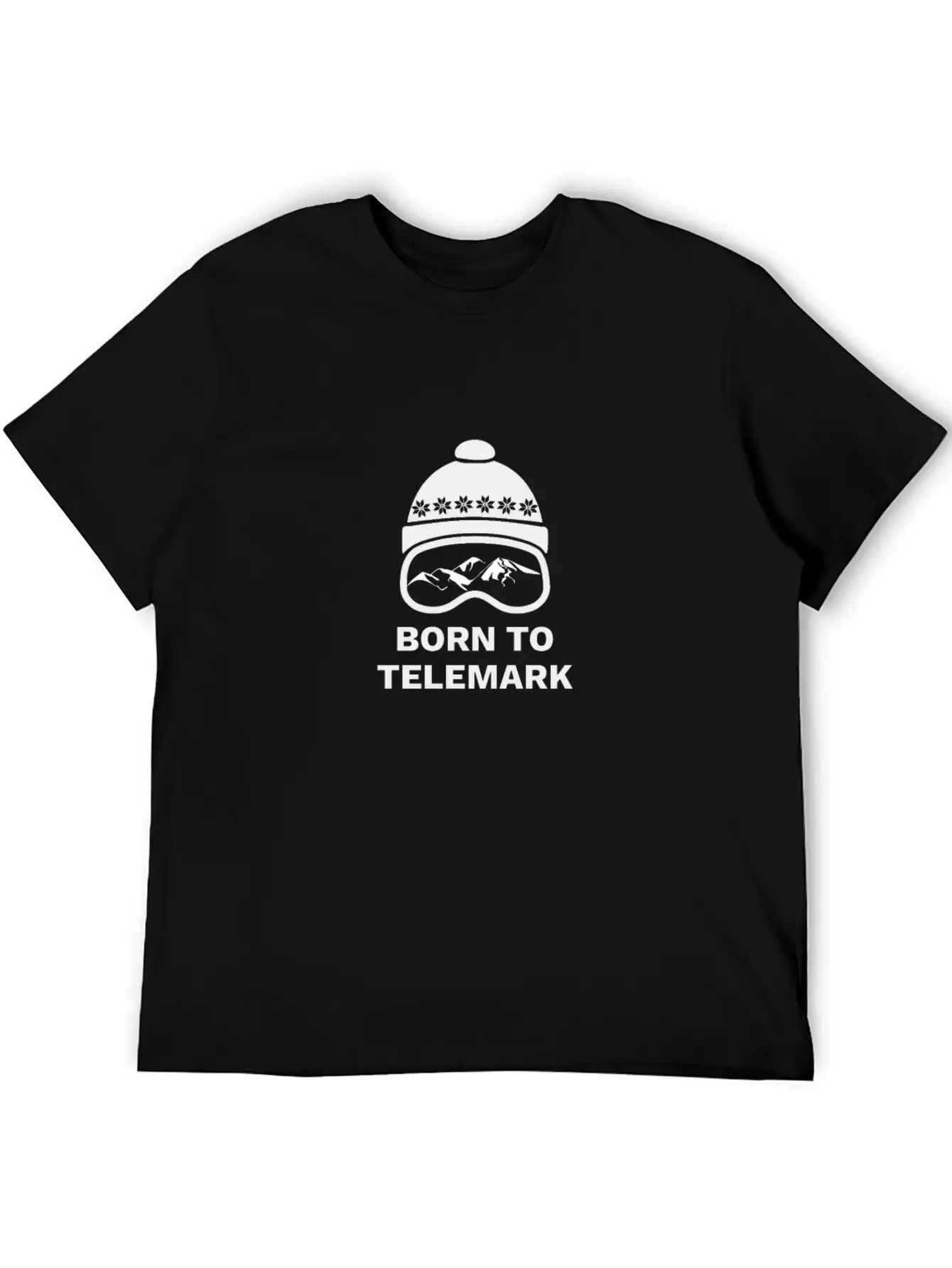 Born To Telemark Skiing Free Heel Ski Touring Fun Essential Unisex Summer Tee – Soft Cotton Casual Fit