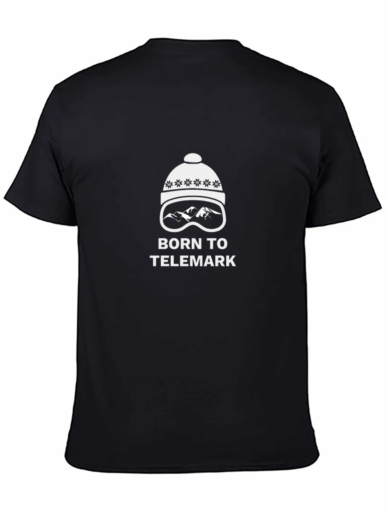 Born To Telemark Skiing Free Heel Ski Touring Fun Essential Unisex Summer Tee – Soft Cotton Casual Fit