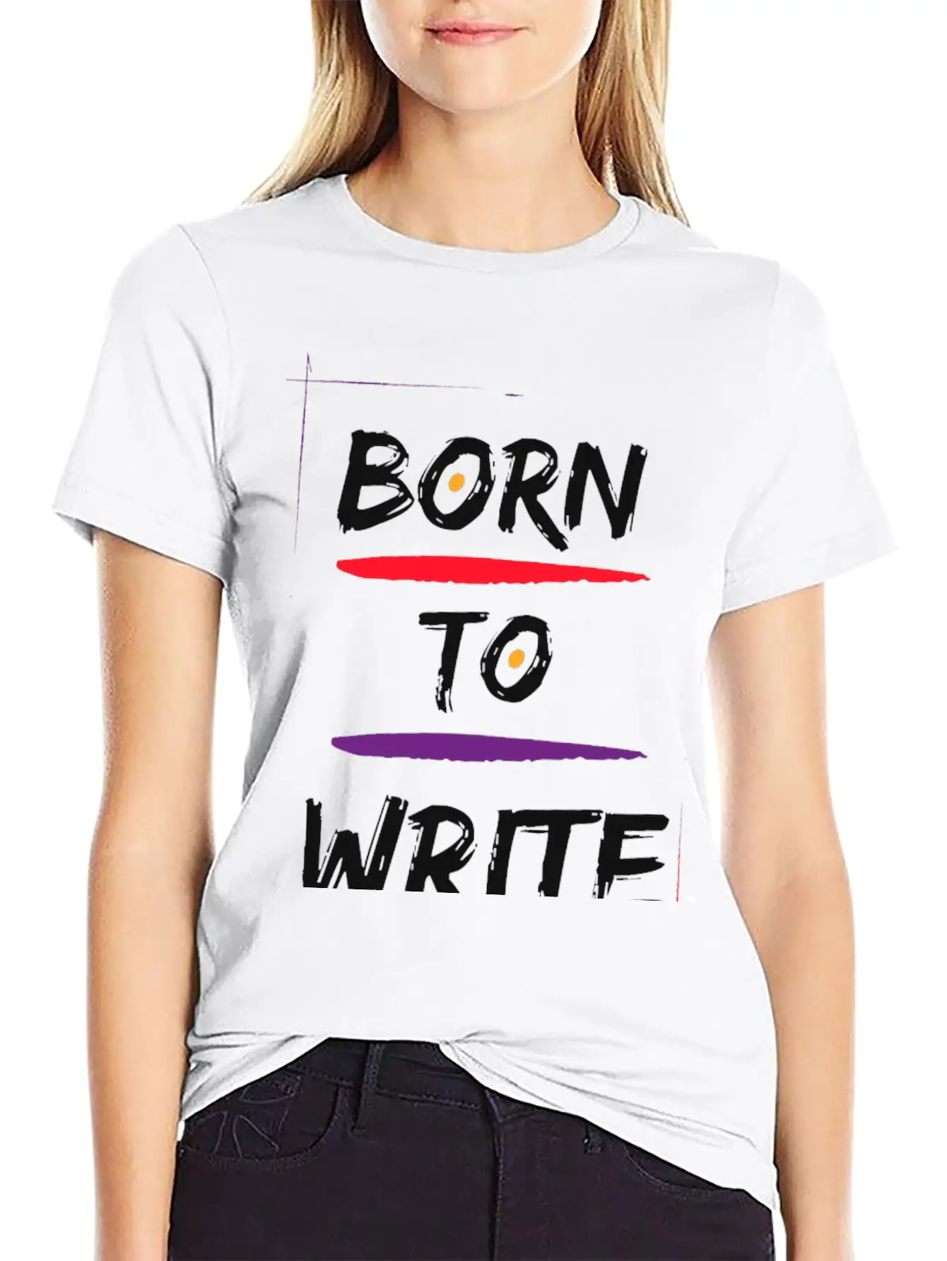 Born To Write Unisex Short Sleeve Soft Cotton T-Shirt – Casual Everyday Wear