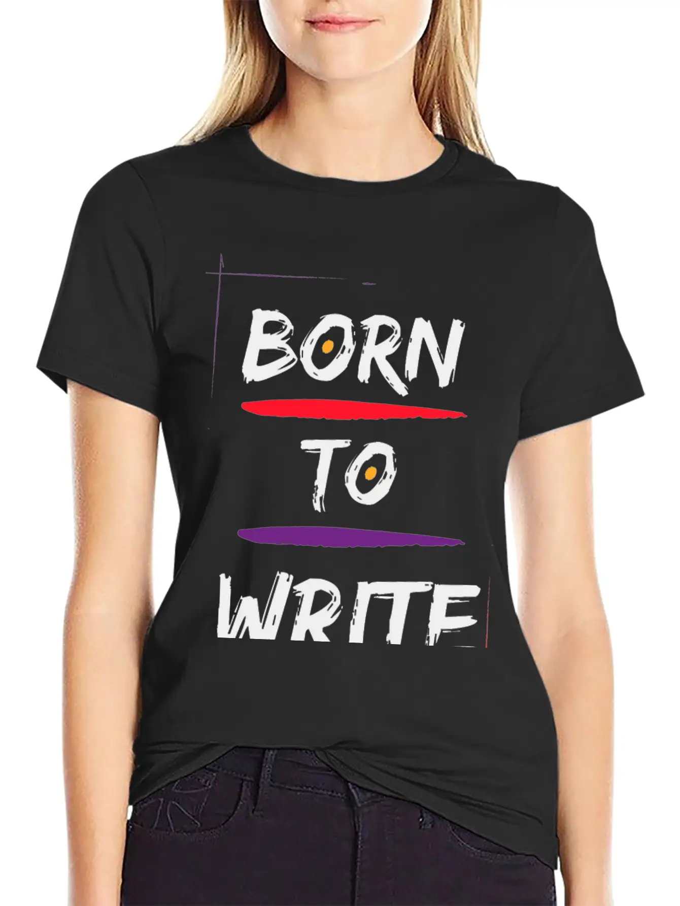 Born To Write Unisex Short Sleeve Soft Cotton T-Shirt – Casual Everyday Wear