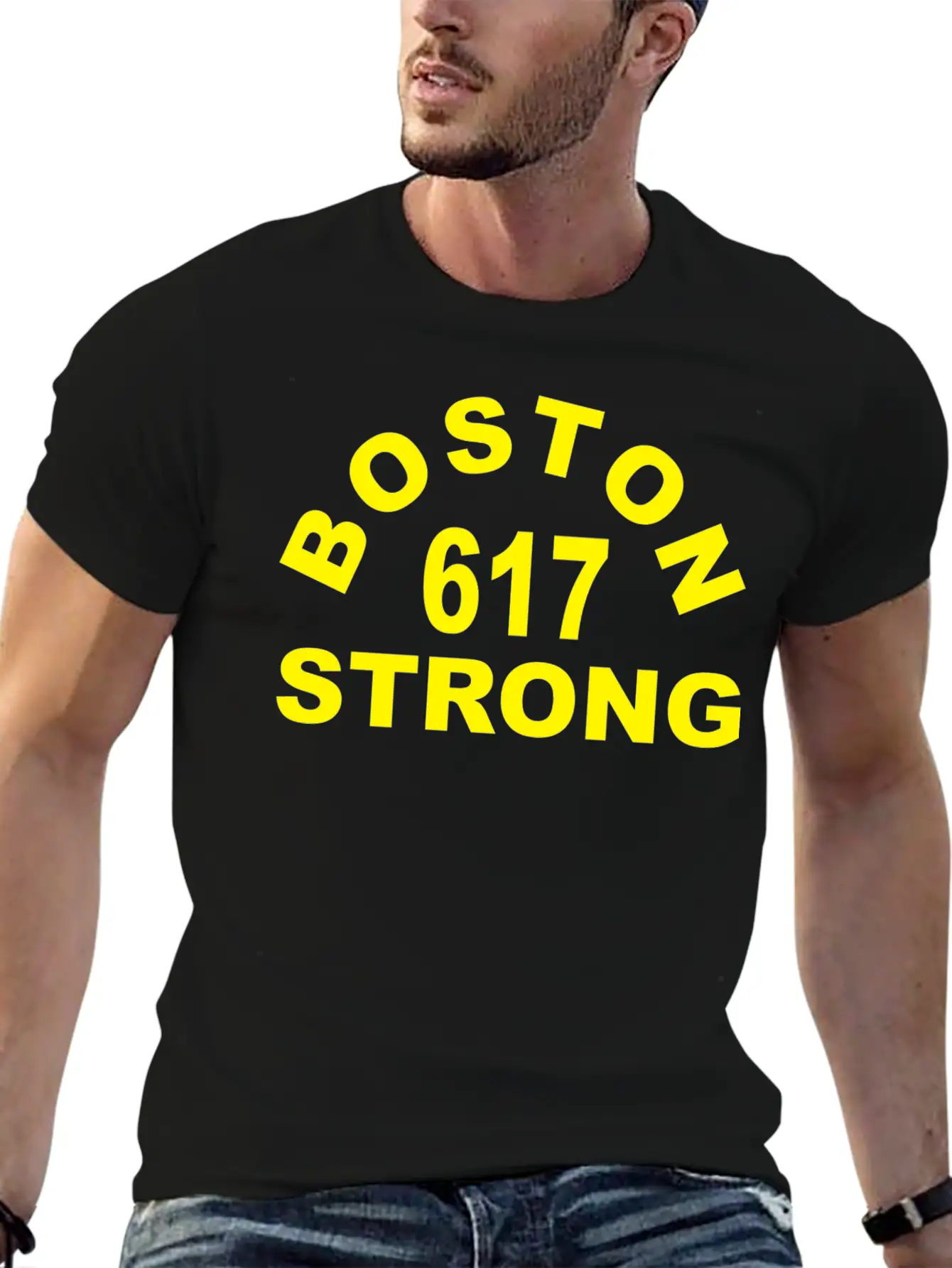 Boston 617 Strong Unisex Short Sleeve Soft Cotton T-Shirt – Casual Everyday Wear