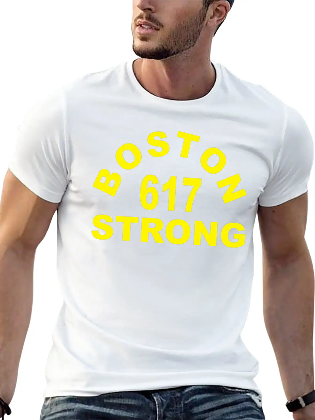 Boston 617 Strong Unisex Short Sleeve Soft Cotton T-Shirt – Casual Everyday Wear