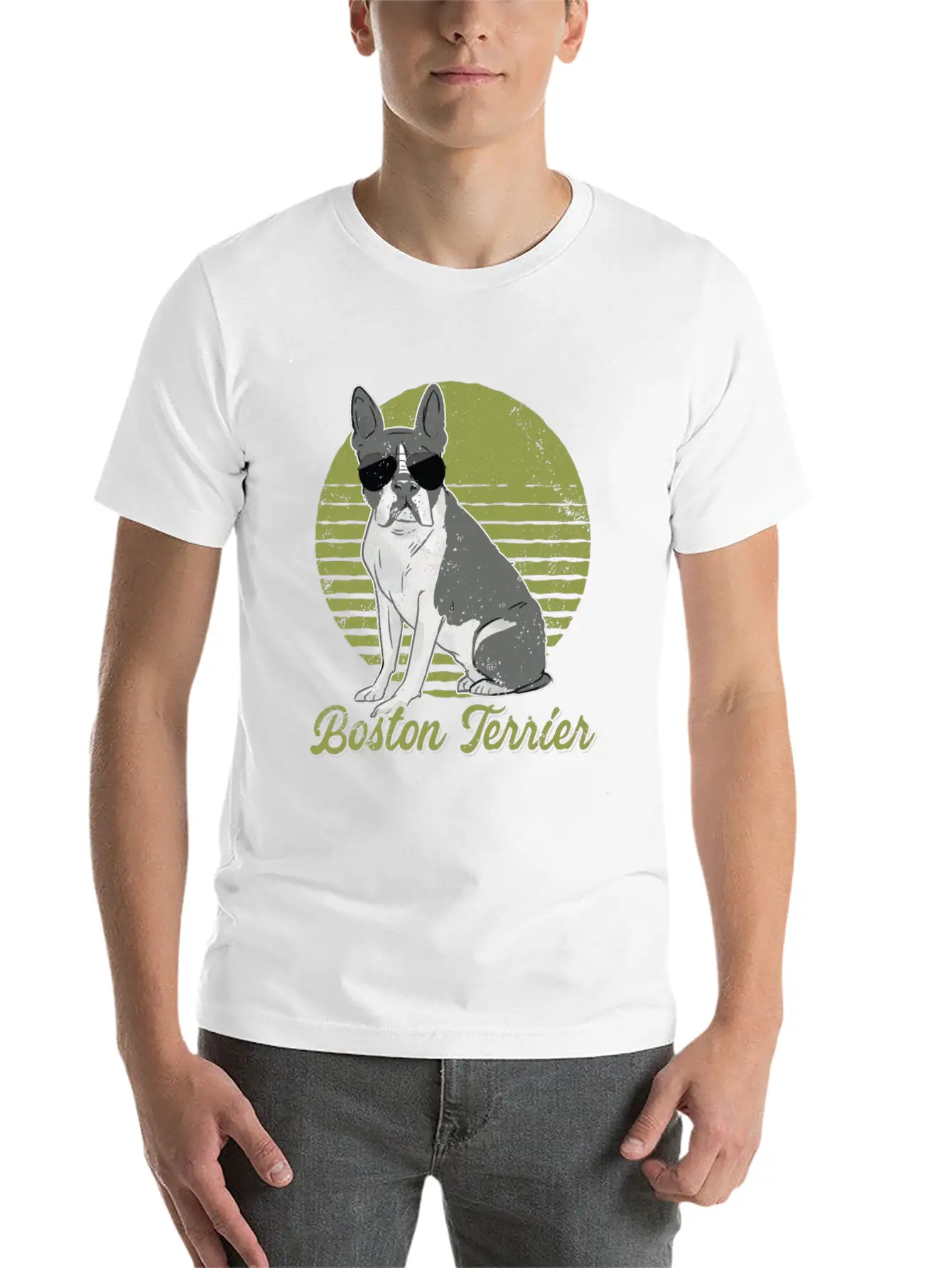 Boston Terrier Dogs | Dog Owner Boston Terriers Stylish Everyday T-Shirt – Unisex Basic Cotton Tee
