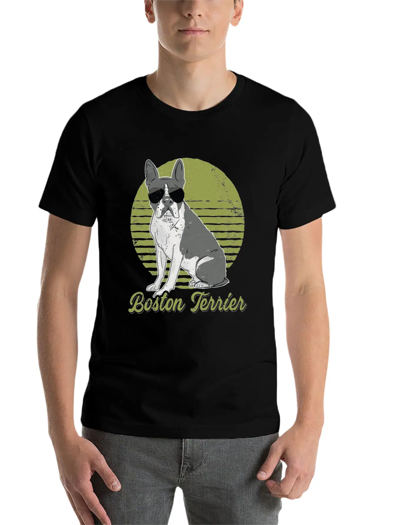 Boston Terrier Dogs | Dog Owner Boston Terriers Stylish Everyday T-Shirt – Unisex Basic Cotton Tee
