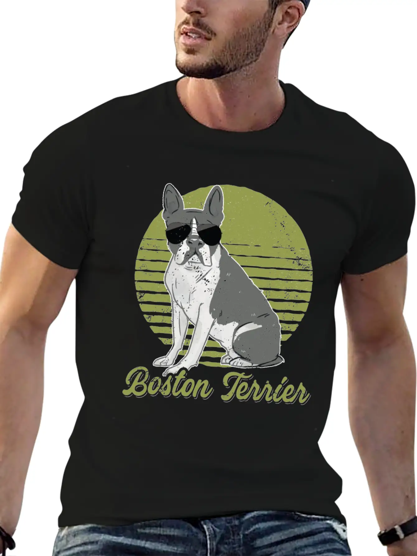 Boston Terrier Dogs | Dog Owner Boston Terriers Stylish Everyday T-Shirt – Unisex Basic Cotton Tee