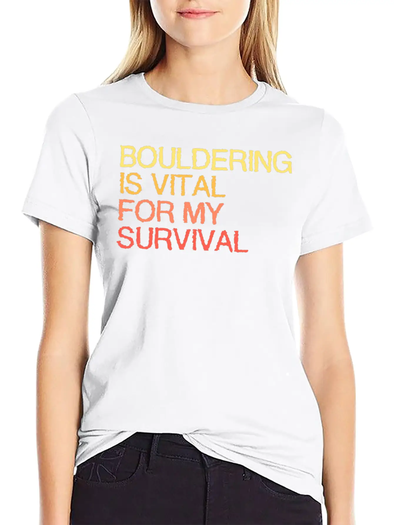 Bouldering Is Vital For My Survival Stylish Everyday T-Shirt – Unisex Basic Cotton Tee