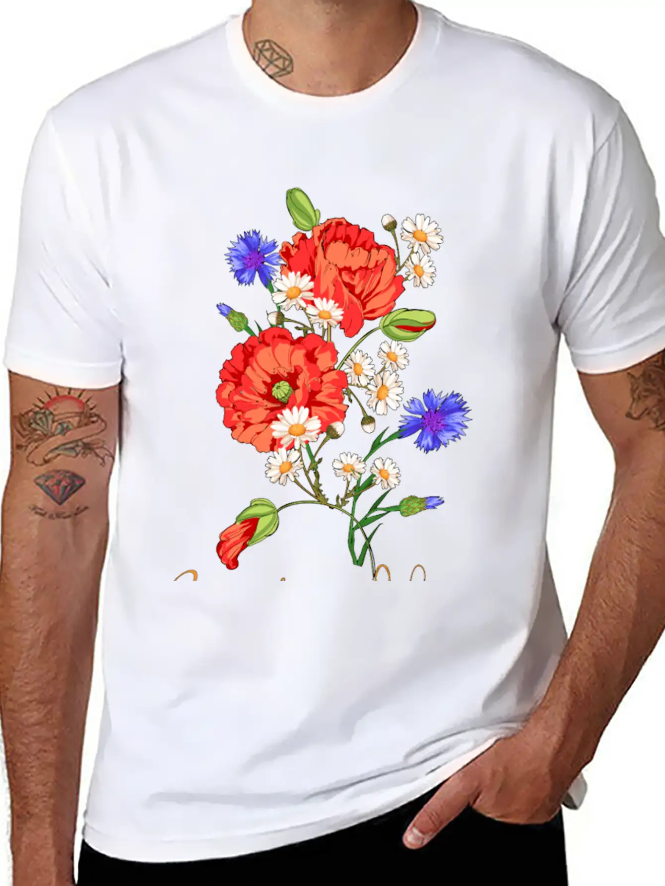 Bouquet Of Wildflowers Stylish Everyday T-Shirt – Unisex Basic Cotton Tee