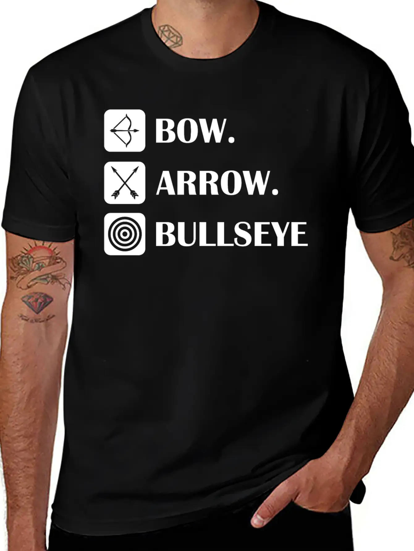 Bow And Arrow Archer Target Bowhunting Sports Gift Timeless Short Sleeve Tee – Comfy And Minimalist Design