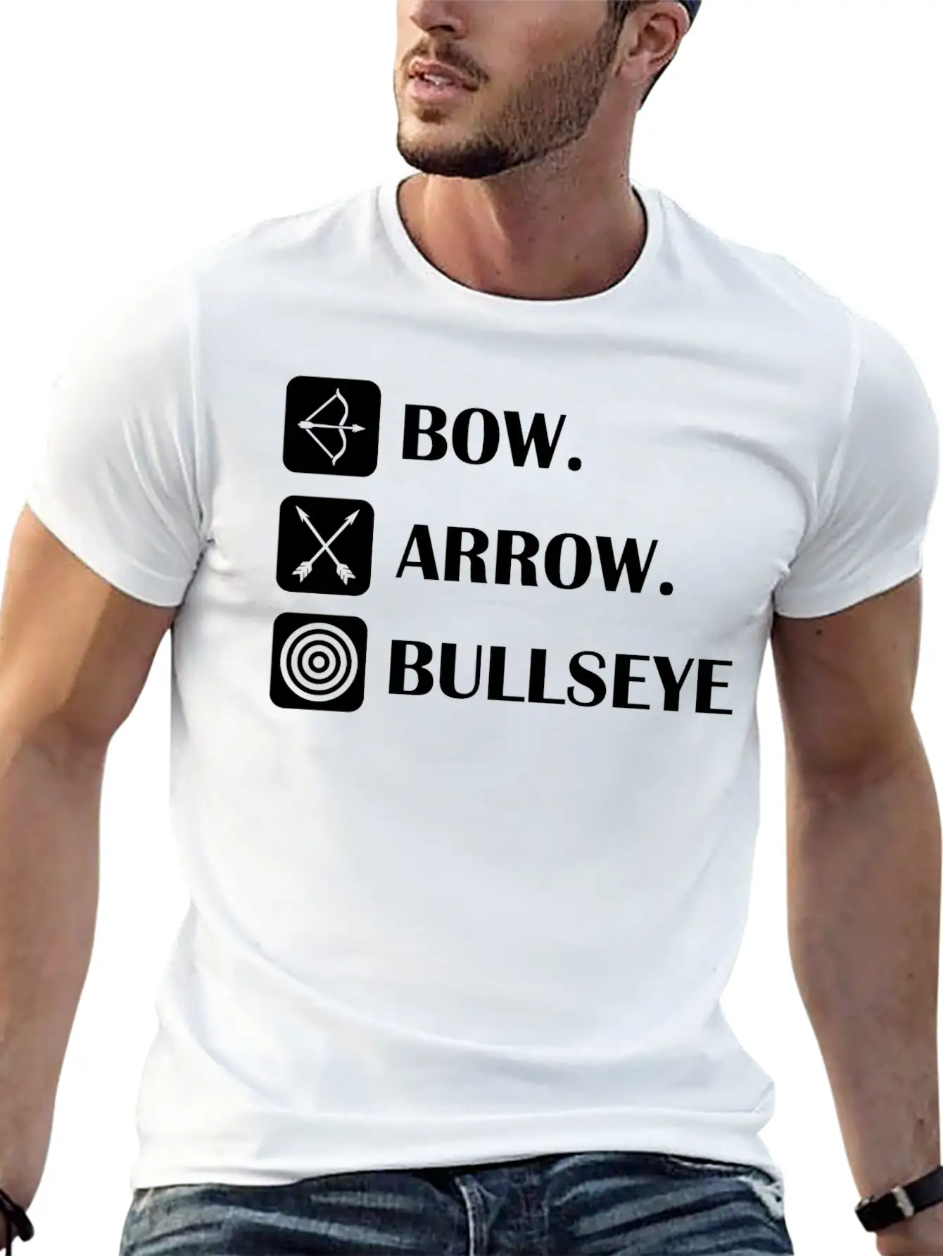 Bow And Arrow Archer Target Bowhunting Sports Gift Timeless Short Sleeve Tee – Comfy And Minimalist Design