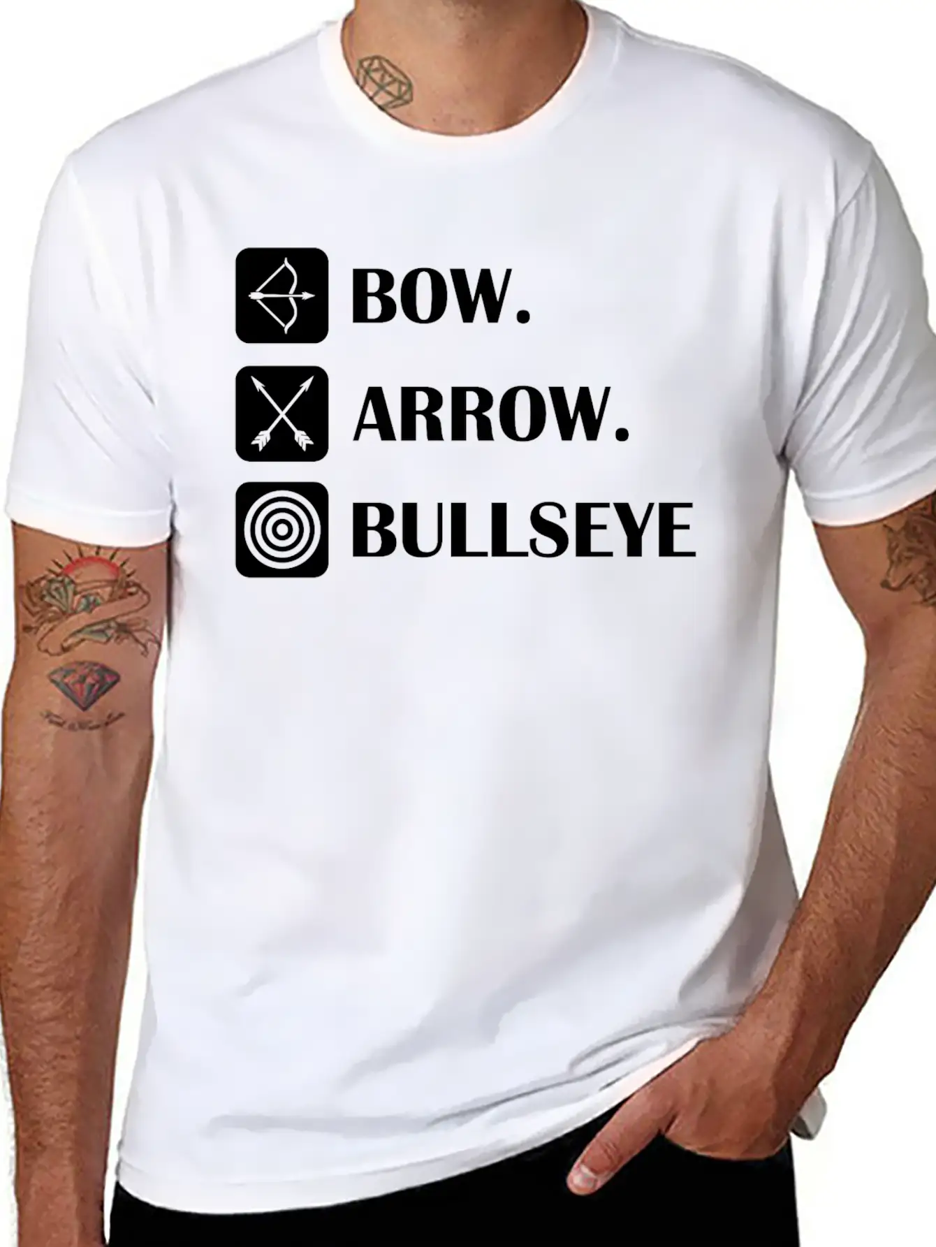 Bow And Arrow Archer Target Bowhunting Sports Gift Timeless Short Sleeve Tee – Comfy And Minimalist Design