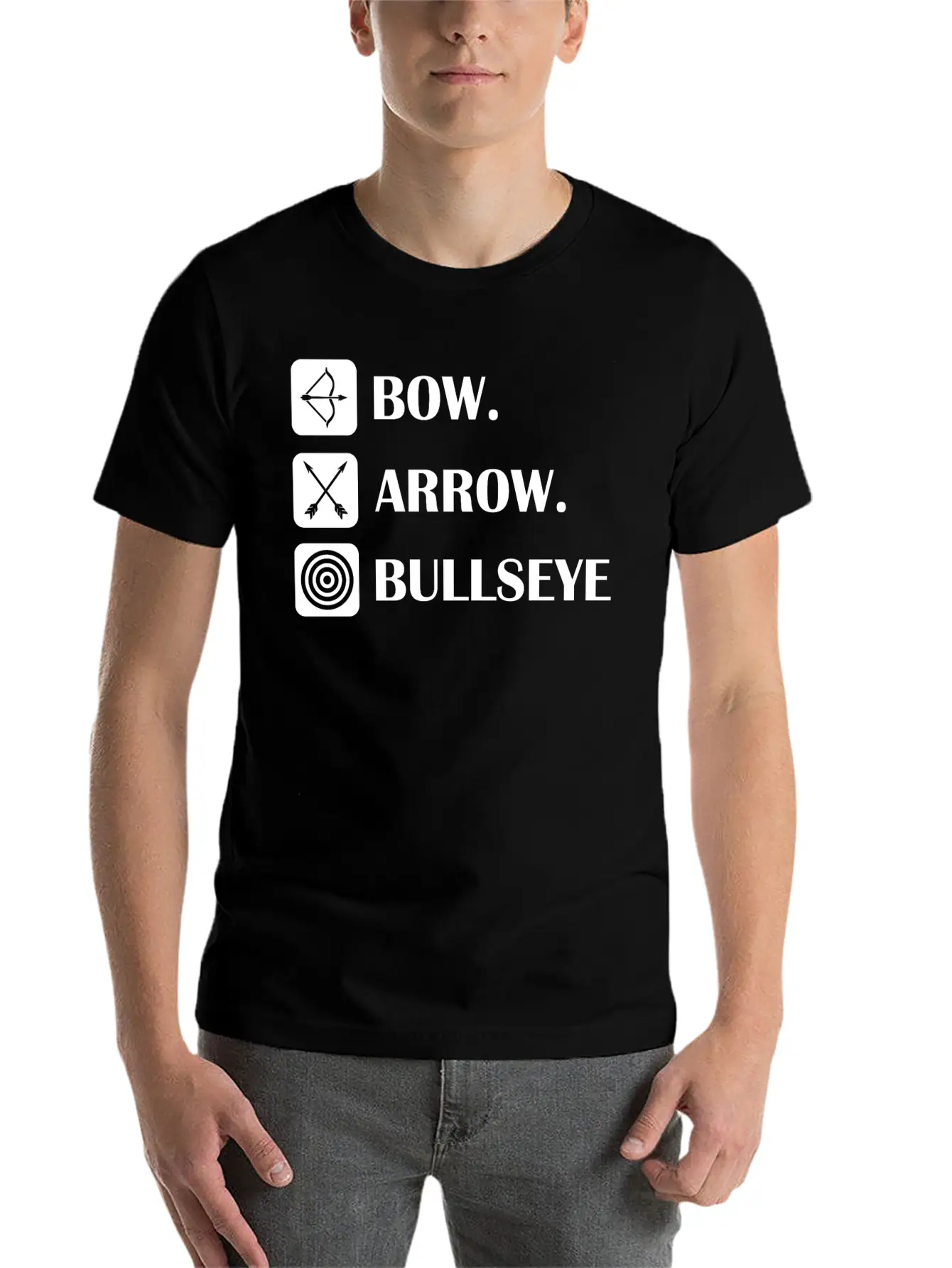 Bow And Arrow Archer Target Bowhunting Sports Gift Timeless Short Sleeve Tee – Comfy And Minimalist Design