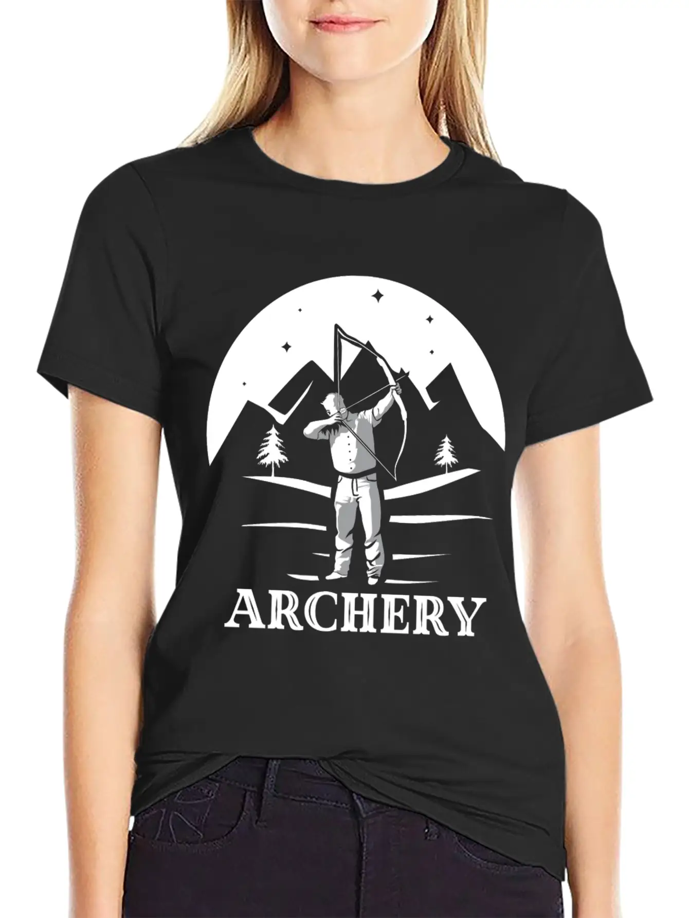 Bow Archery Longbow Gift Stylish Everyday T-Shirt – Unisex Basic Cotton Tee
