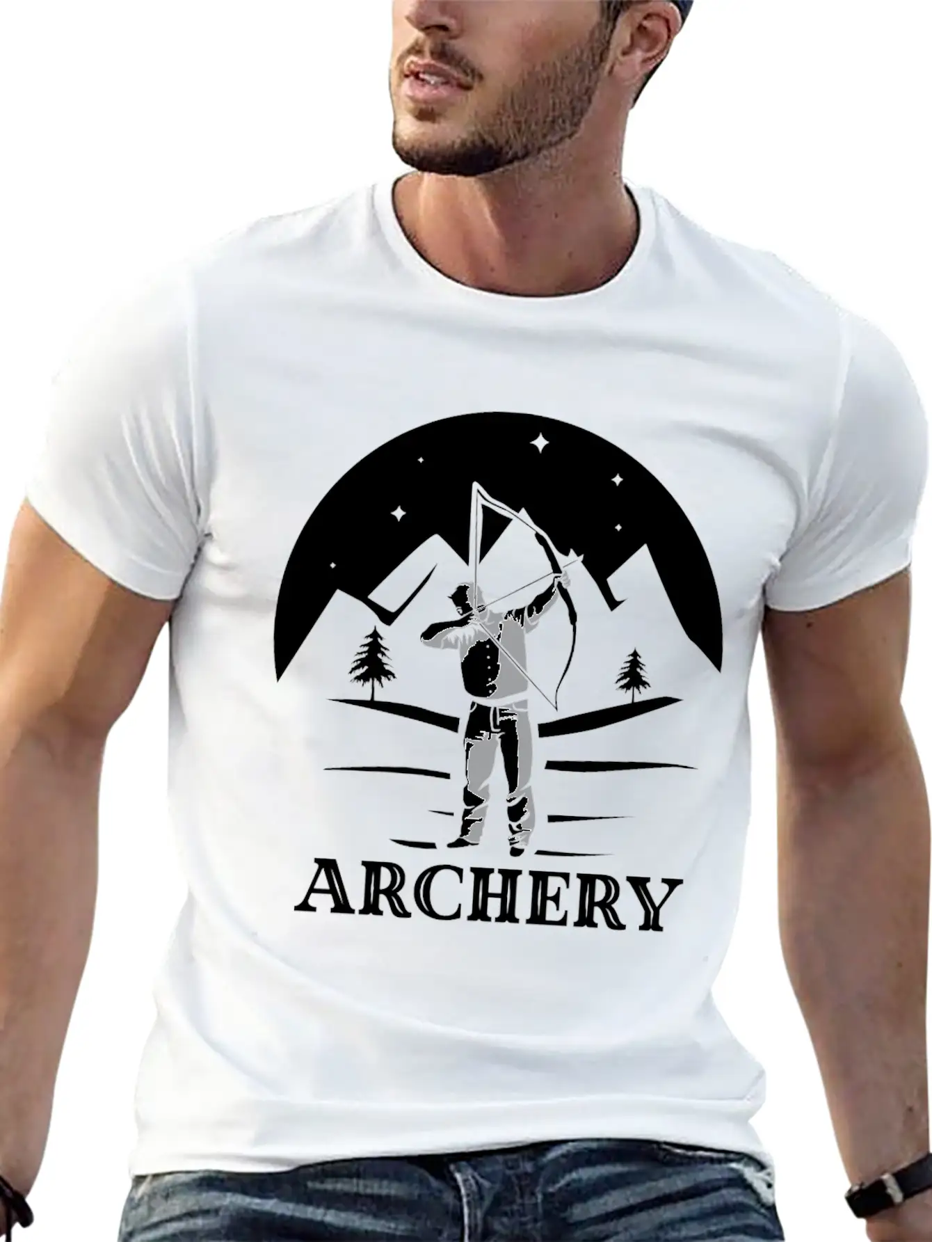 Bow Archery Longbow Gift Stylish Everyday T-Shirt – Unisex Basic Cotton Tee