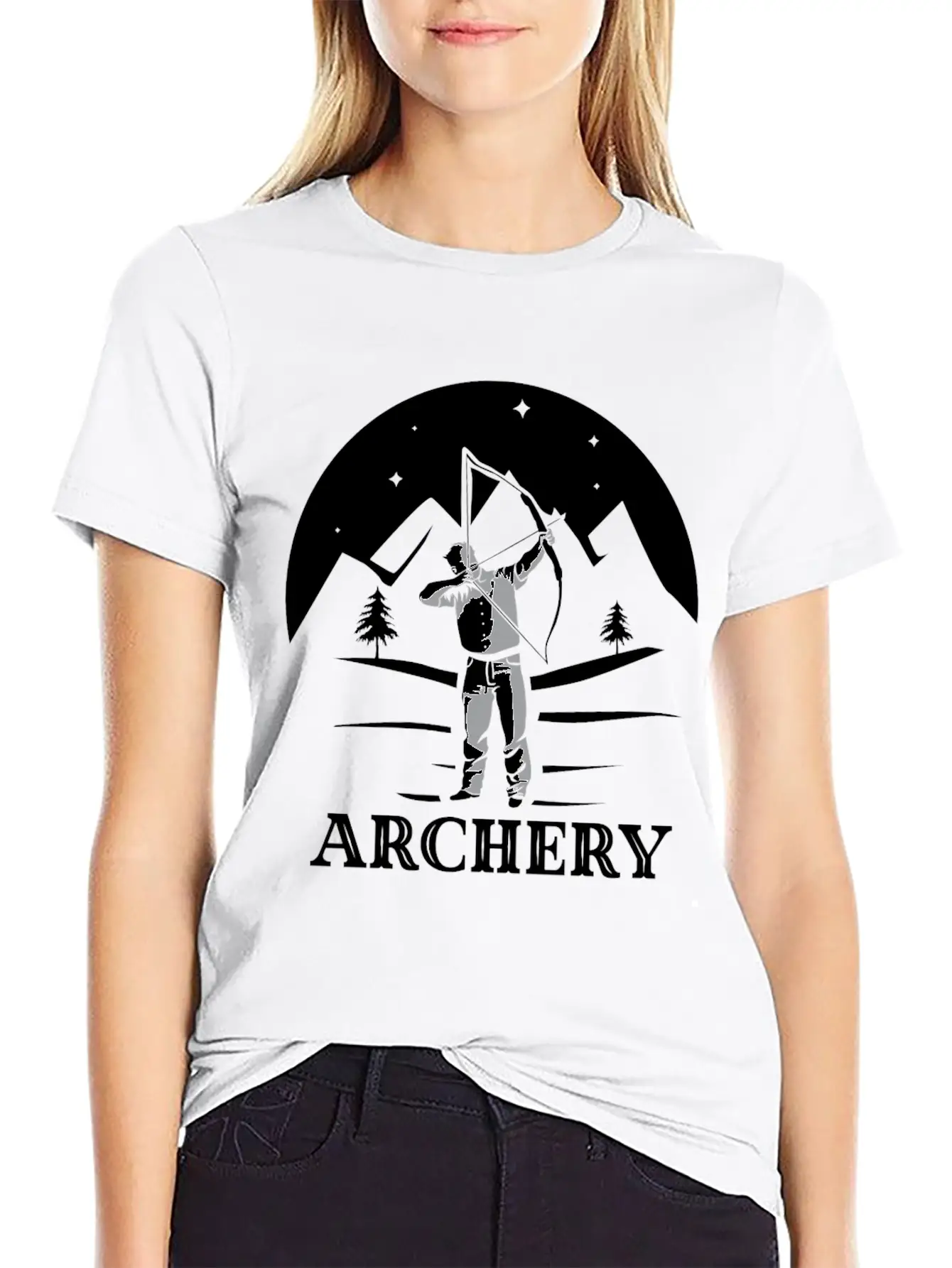 Bow Archery Longbow Gift Stylish Everyday T-Shirt – Unisex Basic Cotton Tee