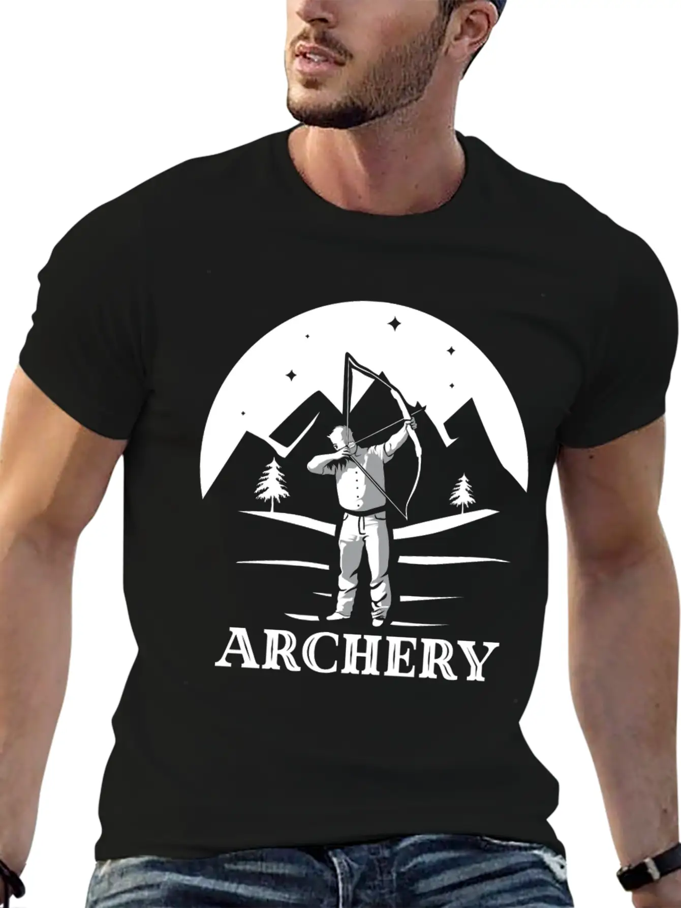 Bow Archery Longbow Gift Stylish Everyday T-Shirt – Unisex Basic Cotton Tee