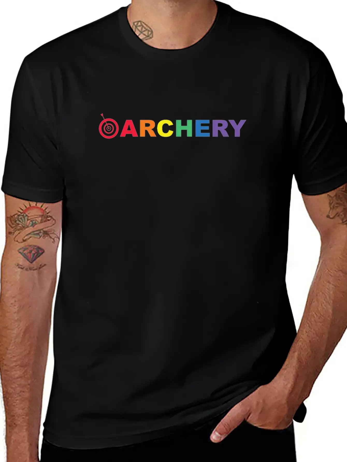 Bow & Arrow Archer Archery Bow Arrow Unisex Short Sleeve Soft Cotton T-Shirt – Casual Everyday Wear