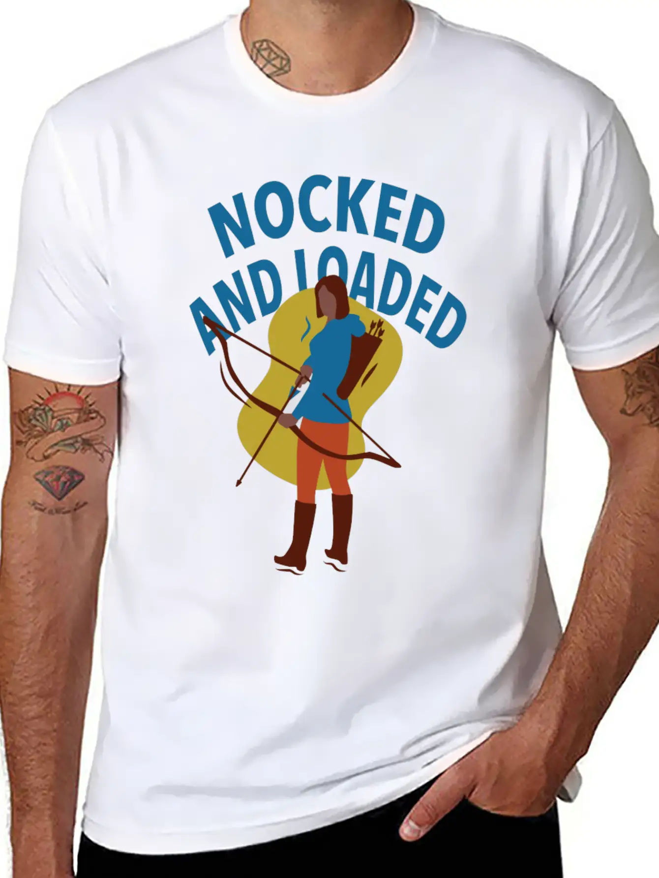 Bow Hunting Arrow And Archery Quote Design Archery Timeless Short Sleeve Tee – Comfy And Minimalist Design