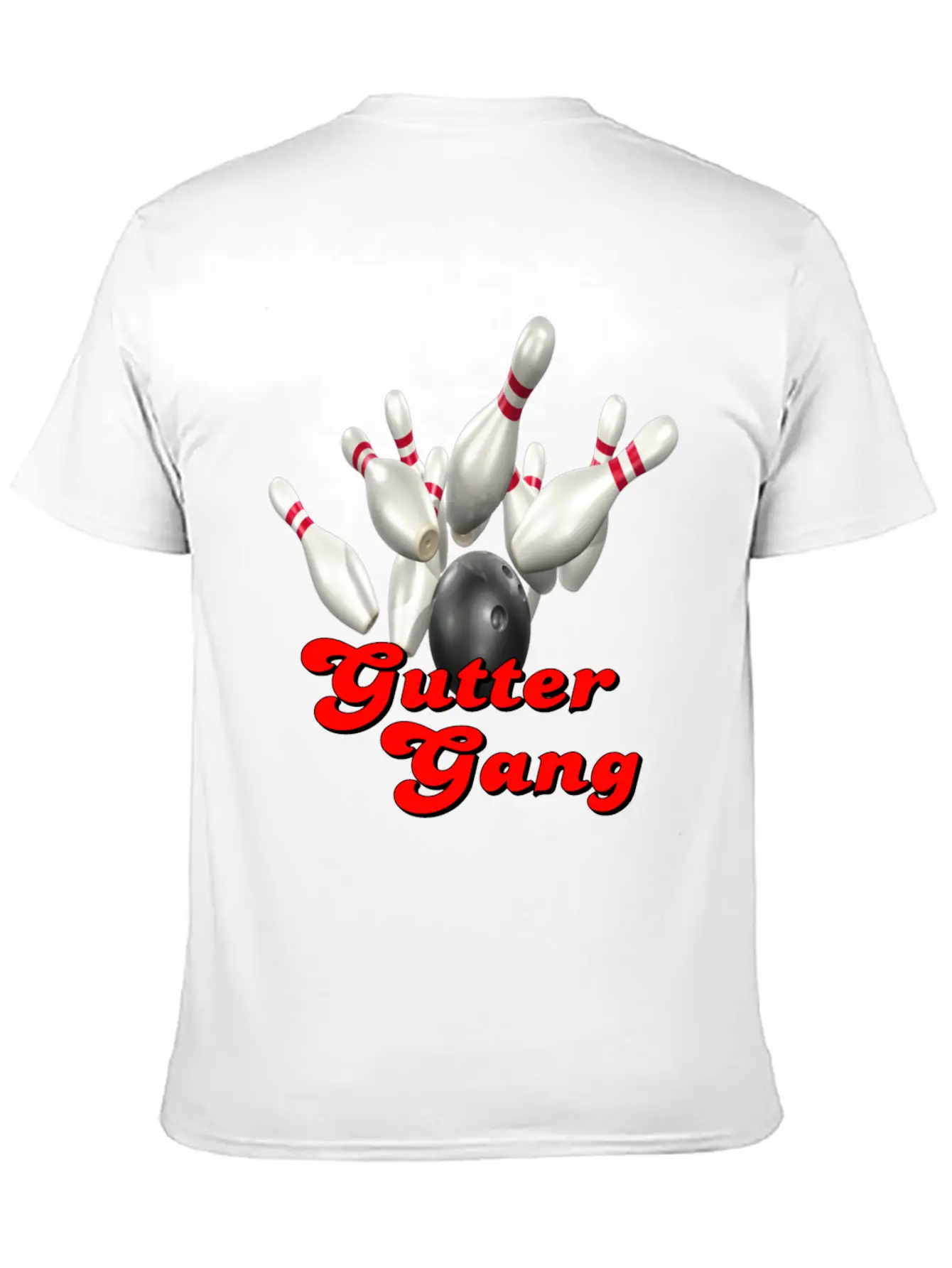 Bowling Team Gutter Gang Basic Graphic T-Shirt – Daily Comfort In Soft Cotton