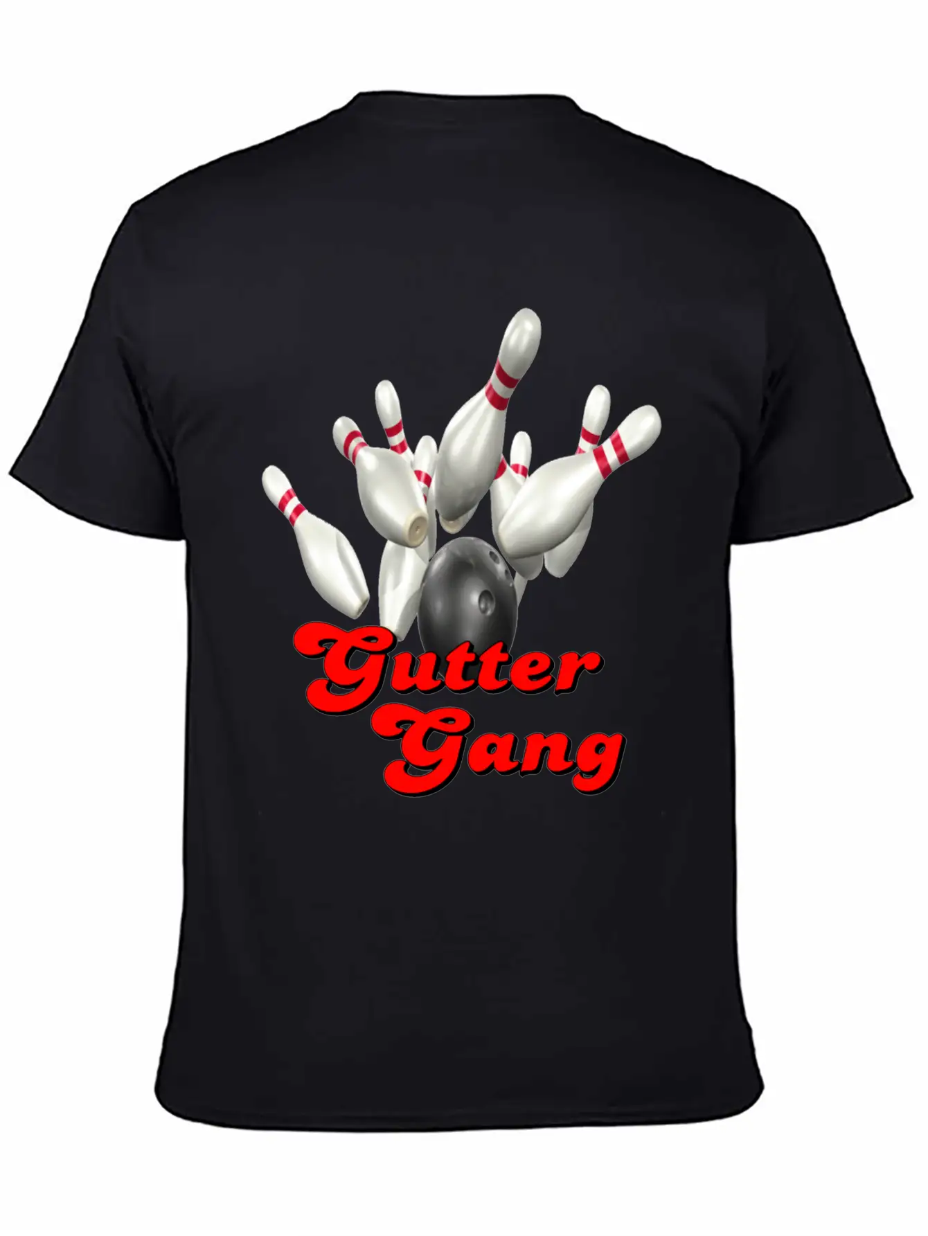 Bowling Team Gutter Gang Basic Graphic T-Shirt – Daily Comfort In Soft Cotton