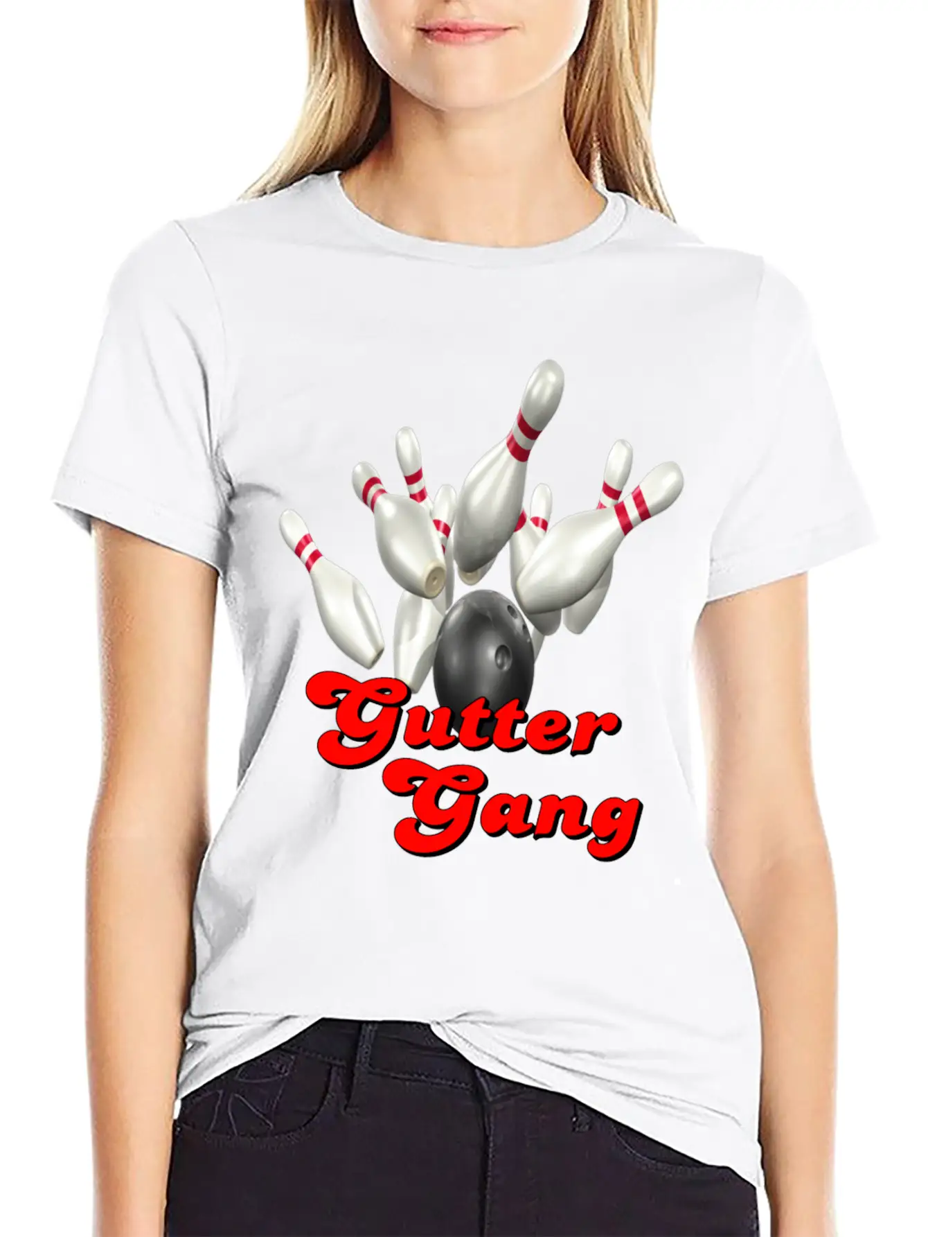 Bowling Team Gutter Gang Basic Graphic T-Shirt – Daily Comfort In Soft Cotton